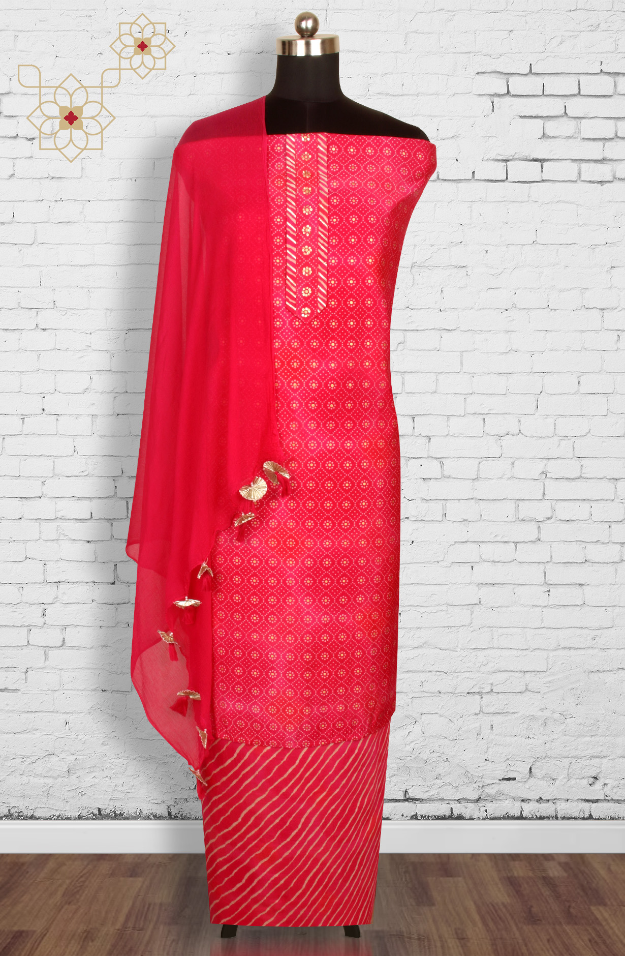 Rani Pink Beautiful Modal Salwar Suit with Chiffon Dupatta - 693-RVCJ7464