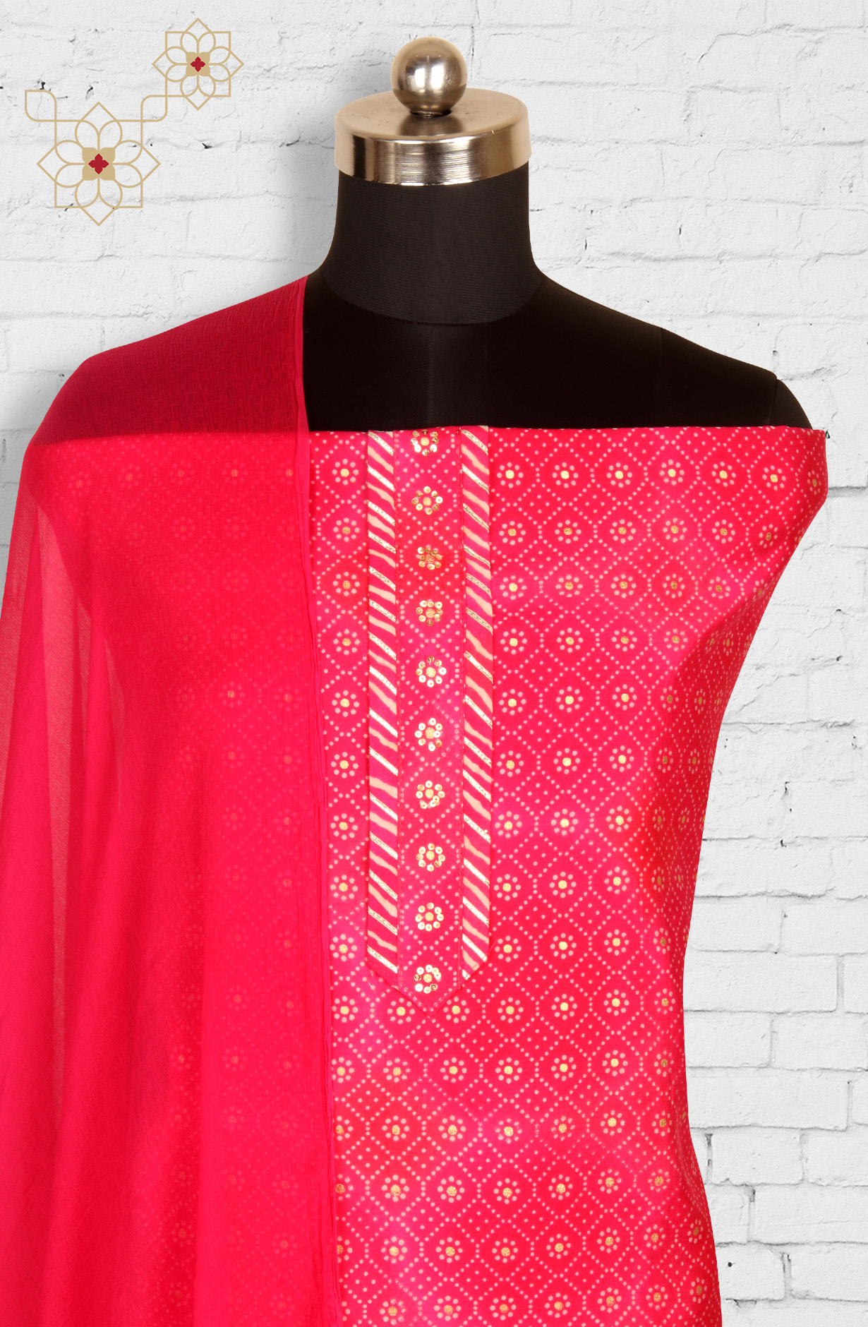 Rani Pink Beautiful Modal Salwar Suit with Chiffon Dupatta - 693-RVCJ7464