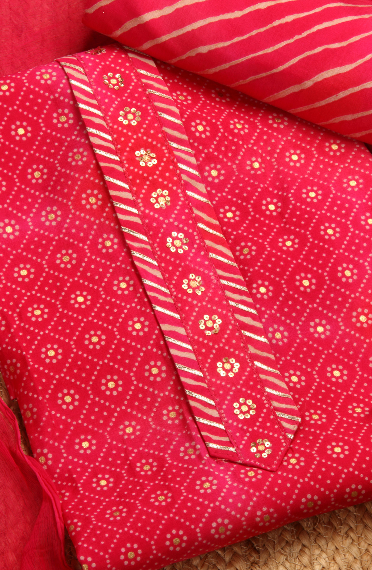 Rani Pink Beautiful Modal Salwar Suit with Chiffon Dupatta - 693-RVCJ7464