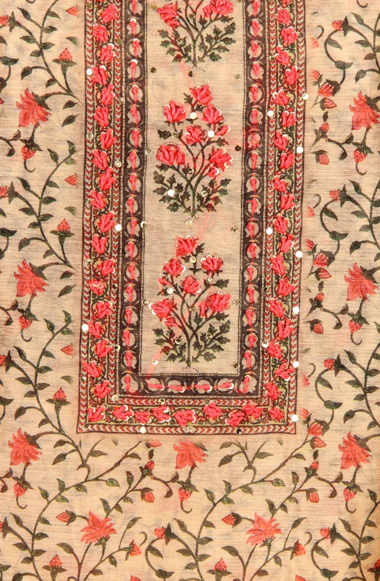 Brown Beautiful Chanderi Salwar Kameez with Dupatta - 693-STD12002-2A