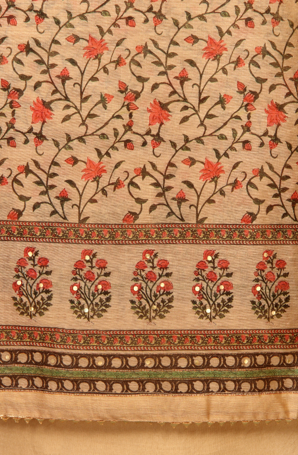 Brown Beautiful Chanderi Salwar Kameez with Dupatta - 693-STD12002-2A