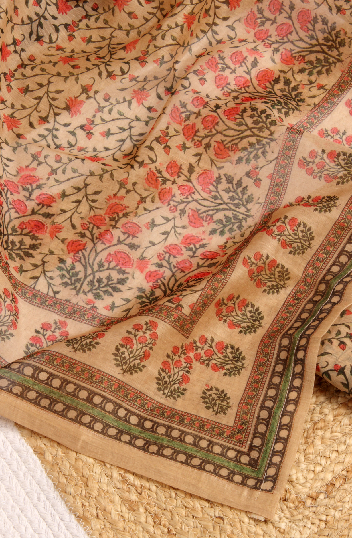 Brown Beautiful Chanderi Salwar Kameez with Dupatta - 693-STD12002-2A