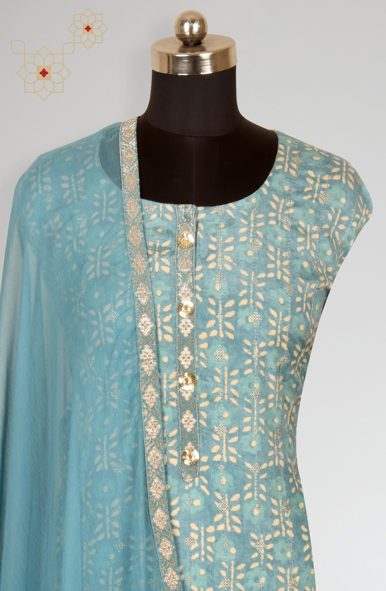 Teal Beautiful Modal Salwar Kameez with Chiffon Dupatta - 693-STD12009