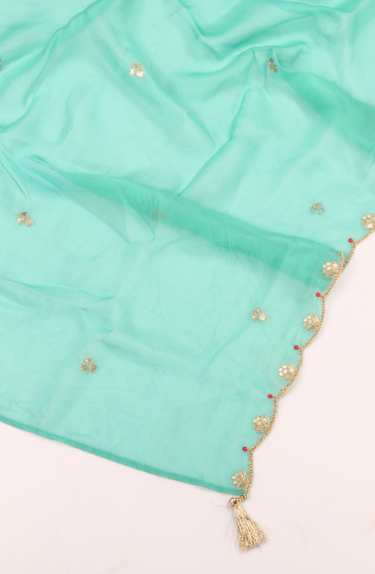 Multi-coloured Beautiful Modal Salwar Kameez with Organza Dupatta - 693-SVA72038