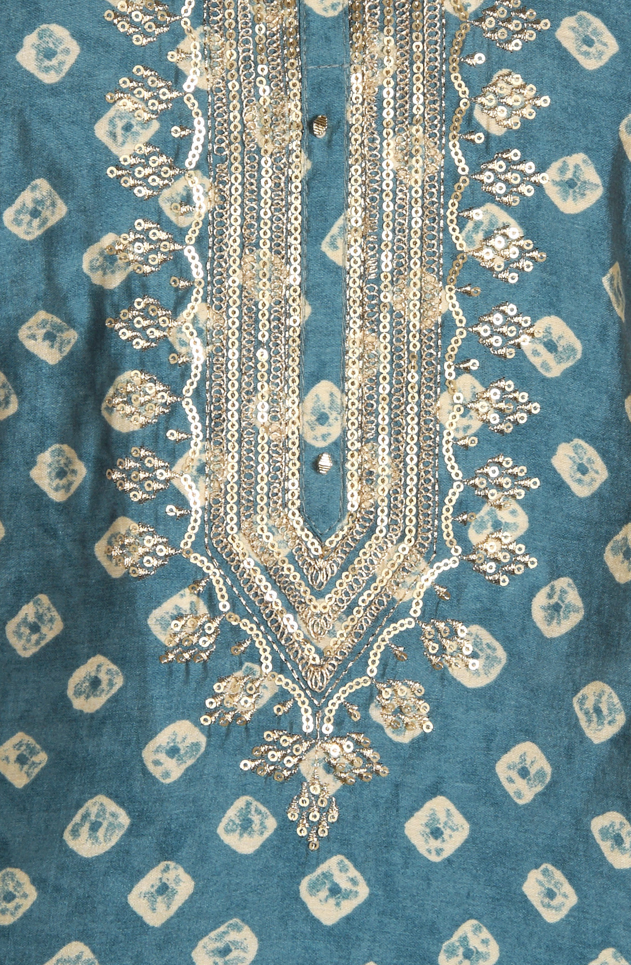 Teal Modal Printed Salwar Suit-sets - 693-TCA16015