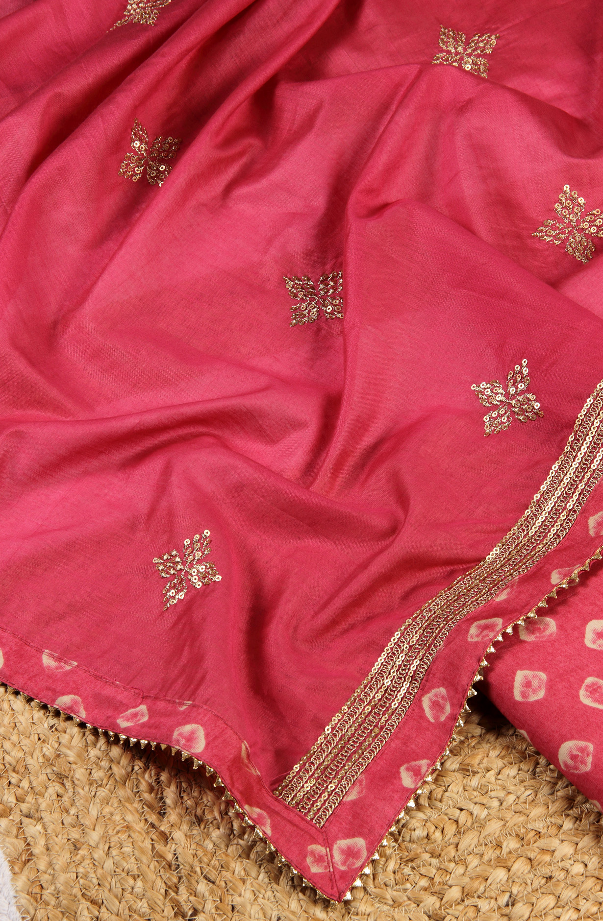 Pink Modal Printed Salwar Suit-sets - 693-TCA16015E