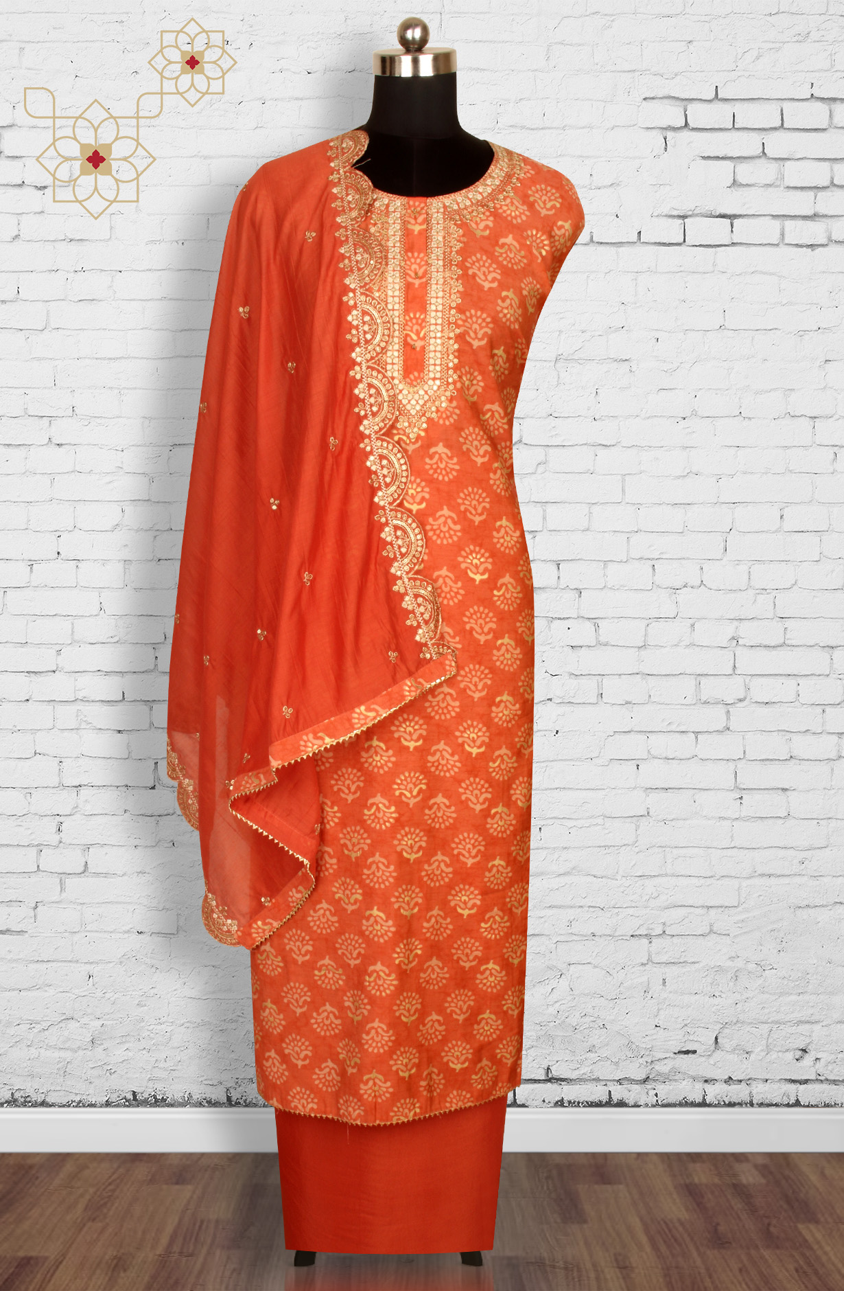 Rust Modal Salwar Suit with Dupatta - 693-TCA16109