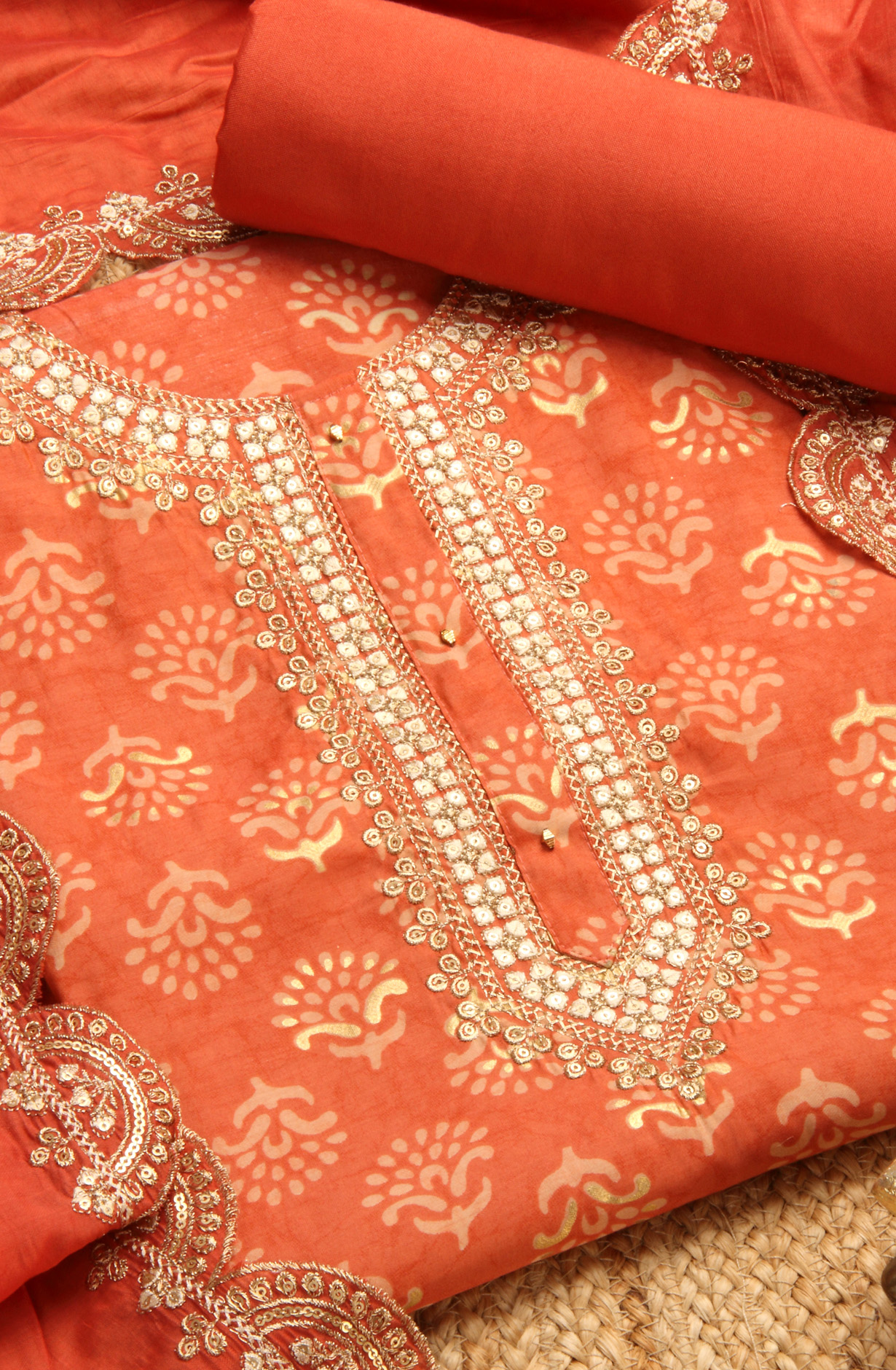 Rust Modal Salwar Suit with Dupatta - 693-TCA16109