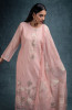 Peach Pure banarasi mul chanderi beautiful Suit Set with Dupatta - SHANT158A
