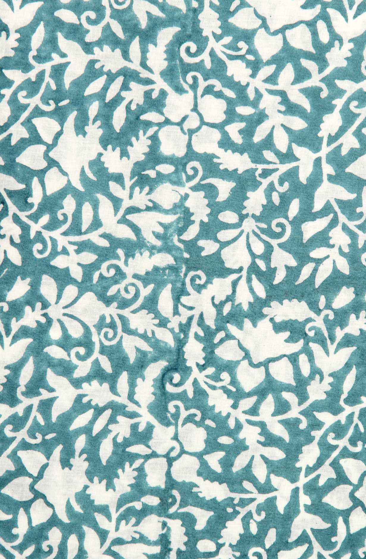 Teal and White Cotton Printed Unstitched Salwar Suit with Chiffon Dupatta - 721-LTSDS3