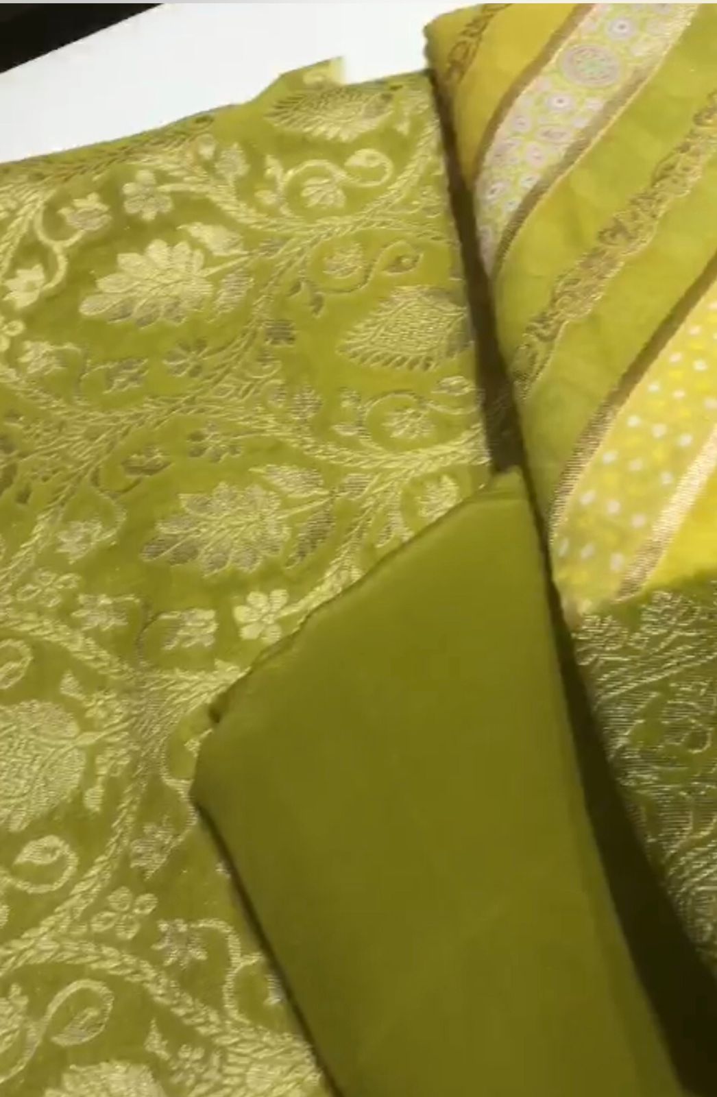 Mehndi Green Designer Georgette Festive Wear Suit with Dupatta - 7457-2369B