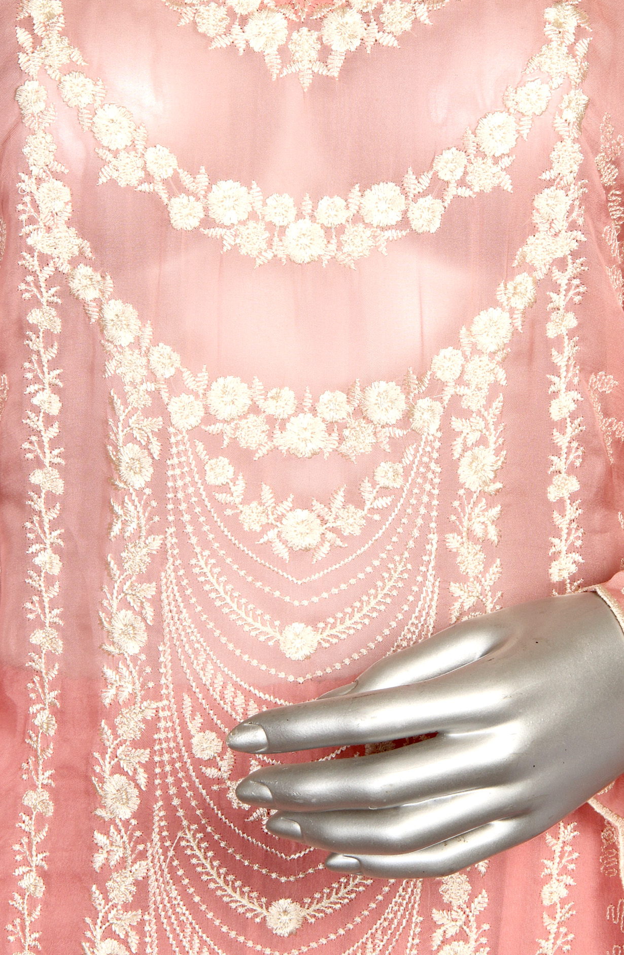 Pink Embroidered Organza Semi-stitched Palazzo Suit - 752-5662A