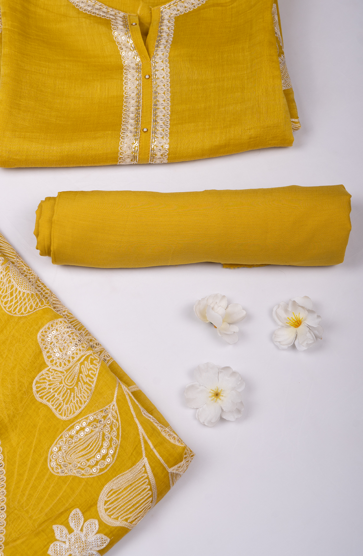 Mustard Mul Cotton Suit with Beautiful Dupatta - 752-8150
