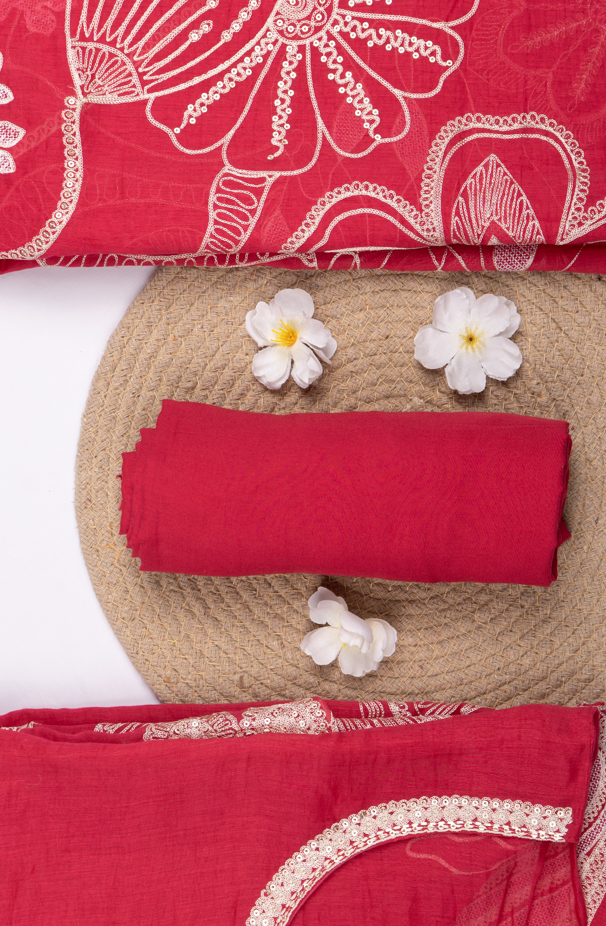 Rani Pink Mul Cotton Suit with Beautiful Dupatta - 752-8150D