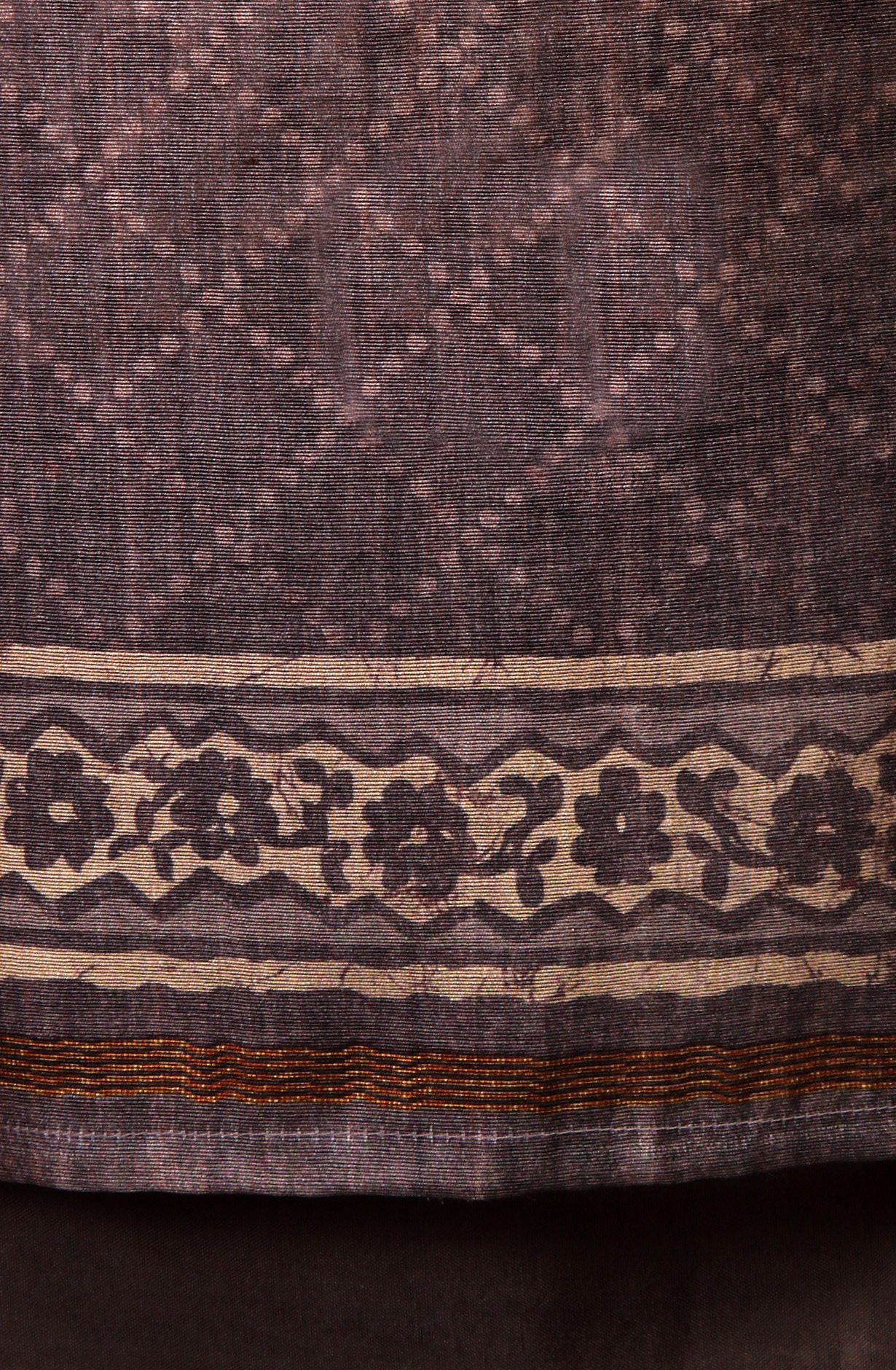 Mauve Chanderi Kantha Work Unstitched Salwar Kameez with Dupatta - 767-BI64A