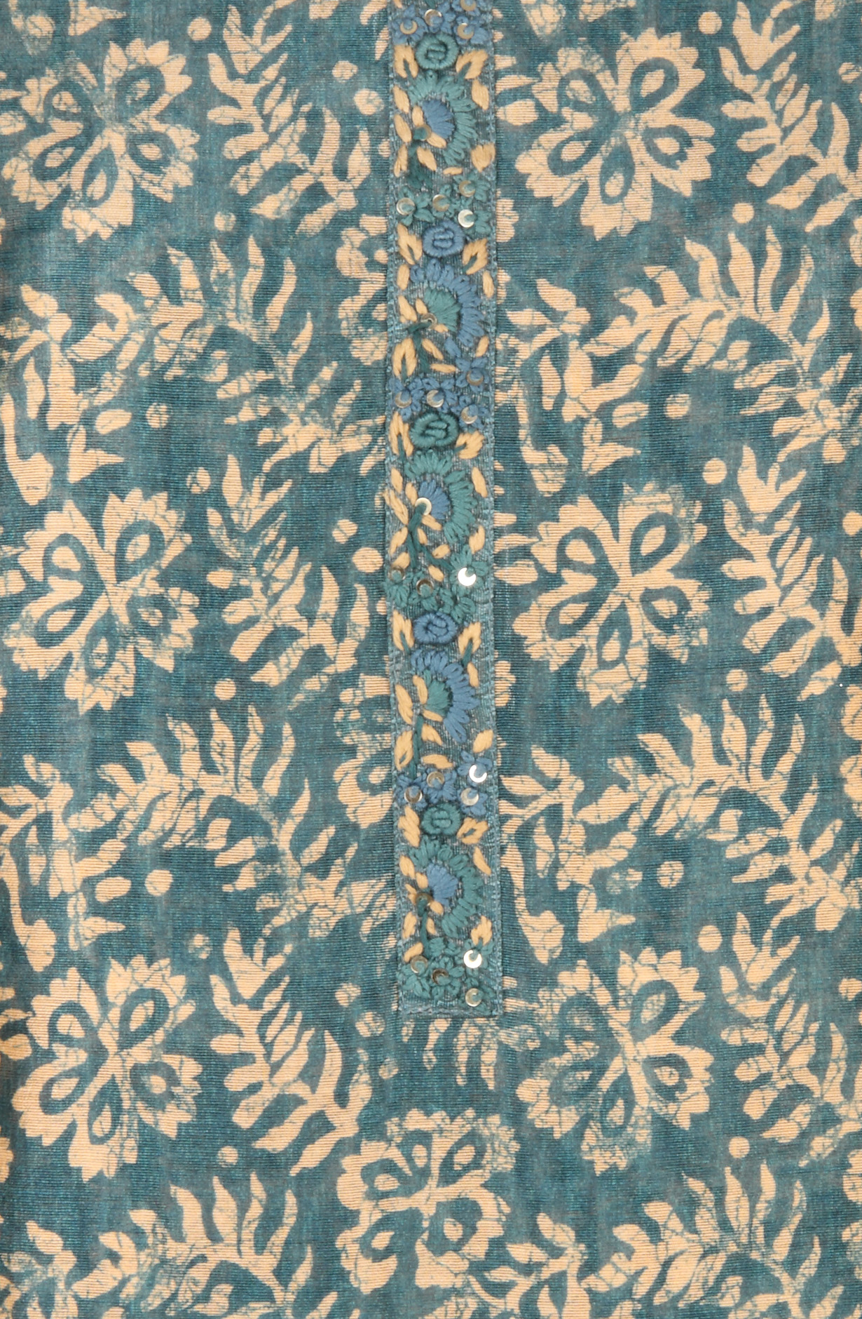 Teal Beautiful Chanderi Silk Salwar Kameez with Dupatta - 767-GI75-1C