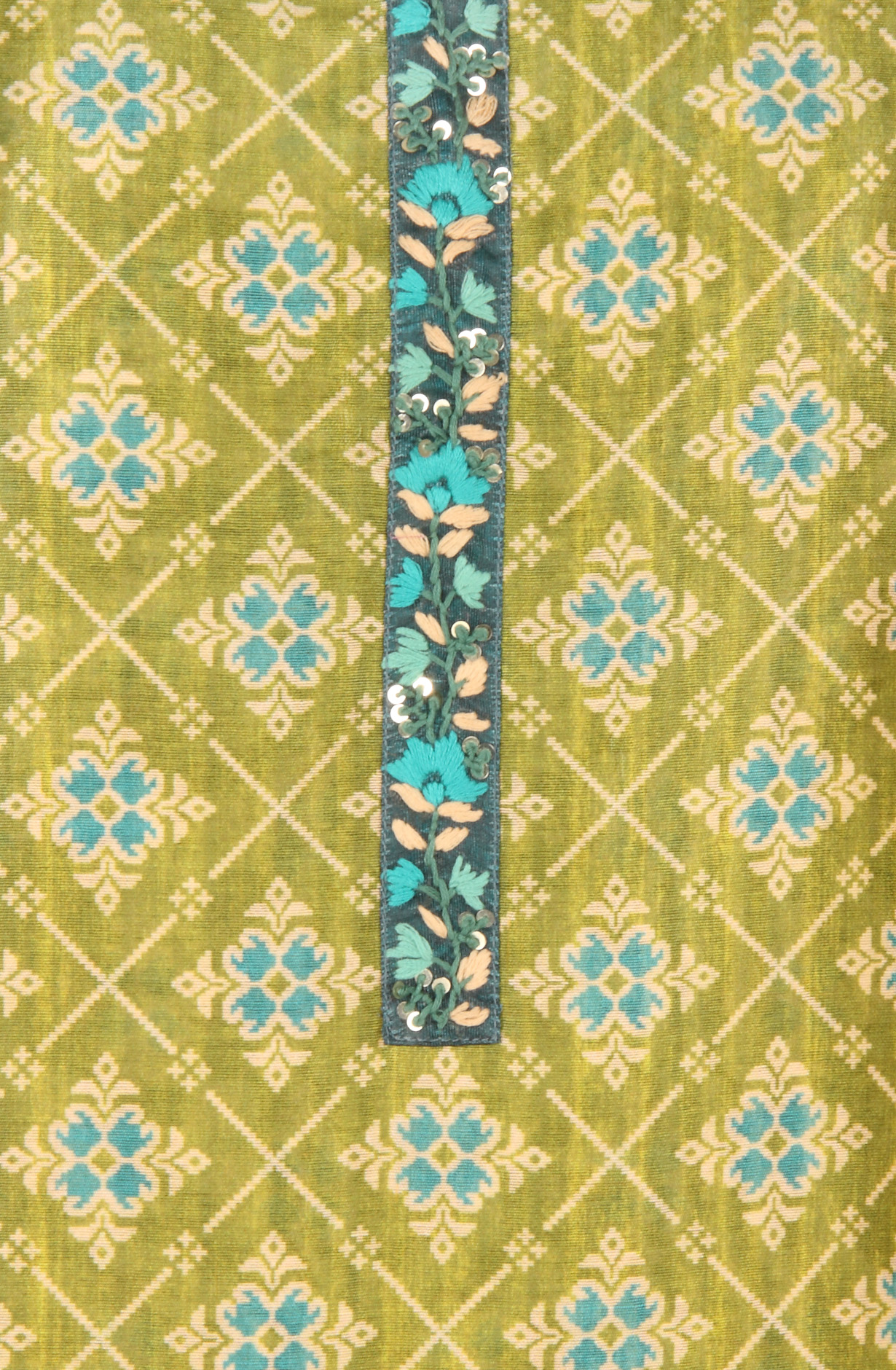 Mehndi Beautiful Chanderi Silk Salwar Kameez with Dupatta - 767-GI75-2A