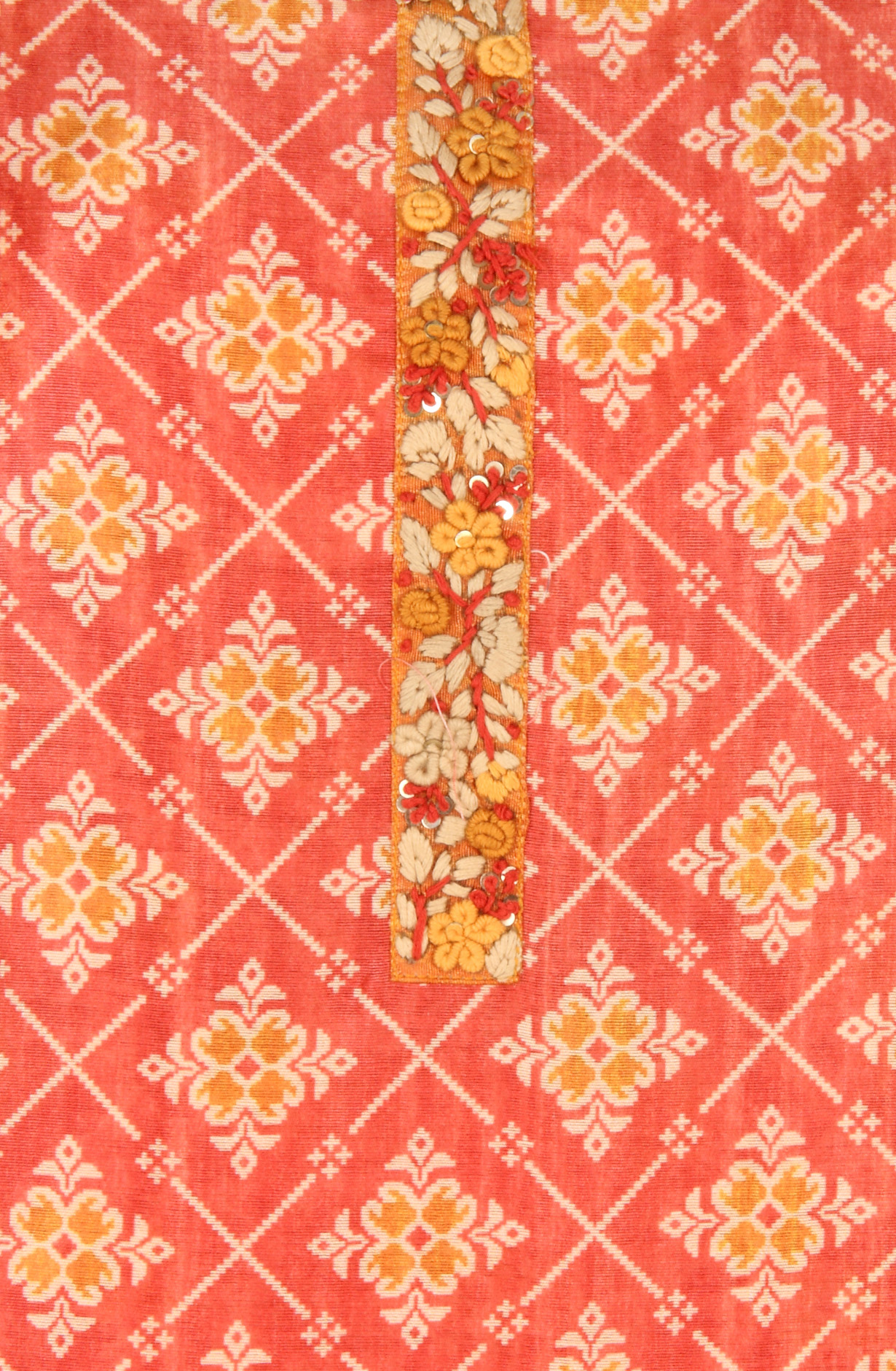 Rust Beautiful Chanderi Silk Salwar Kameez with Dupatta - 767-GI75-2B