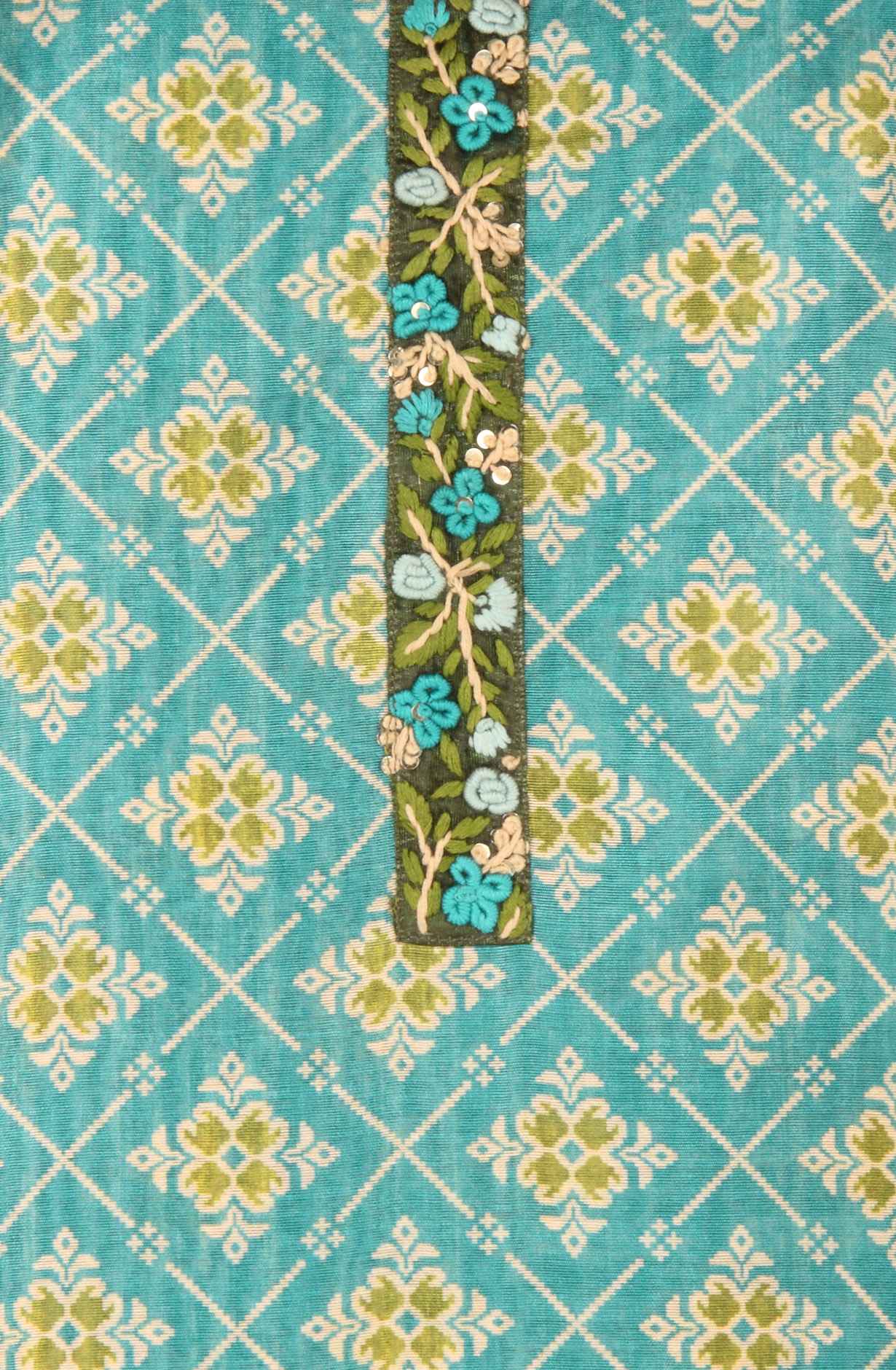 Firozi Beautiful Chanderi Silk Salwar Kameez with Dupatta - 767-GI75-2C