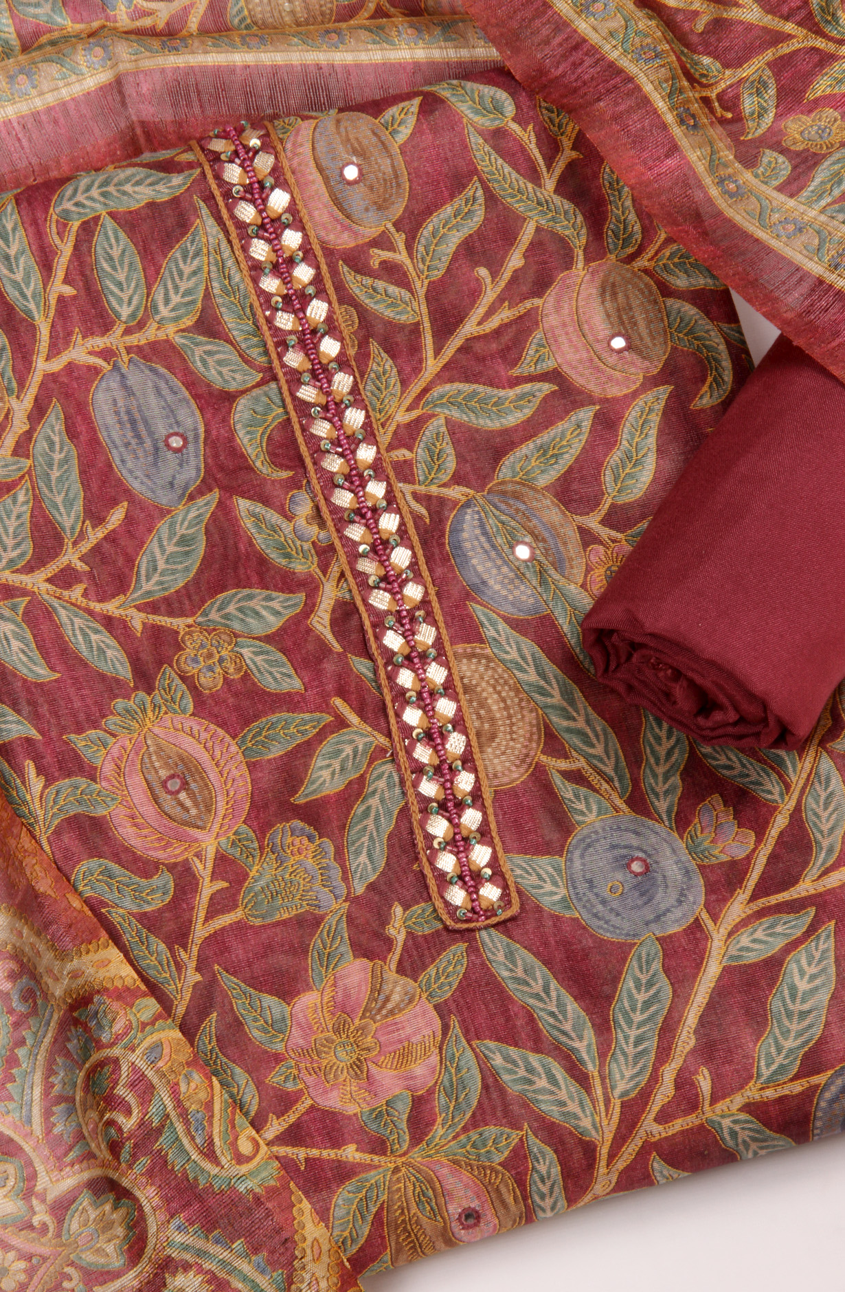 Purple Beautiful Chanderi Silk Salwar Kameez with Dupatta - 767-S332-10B