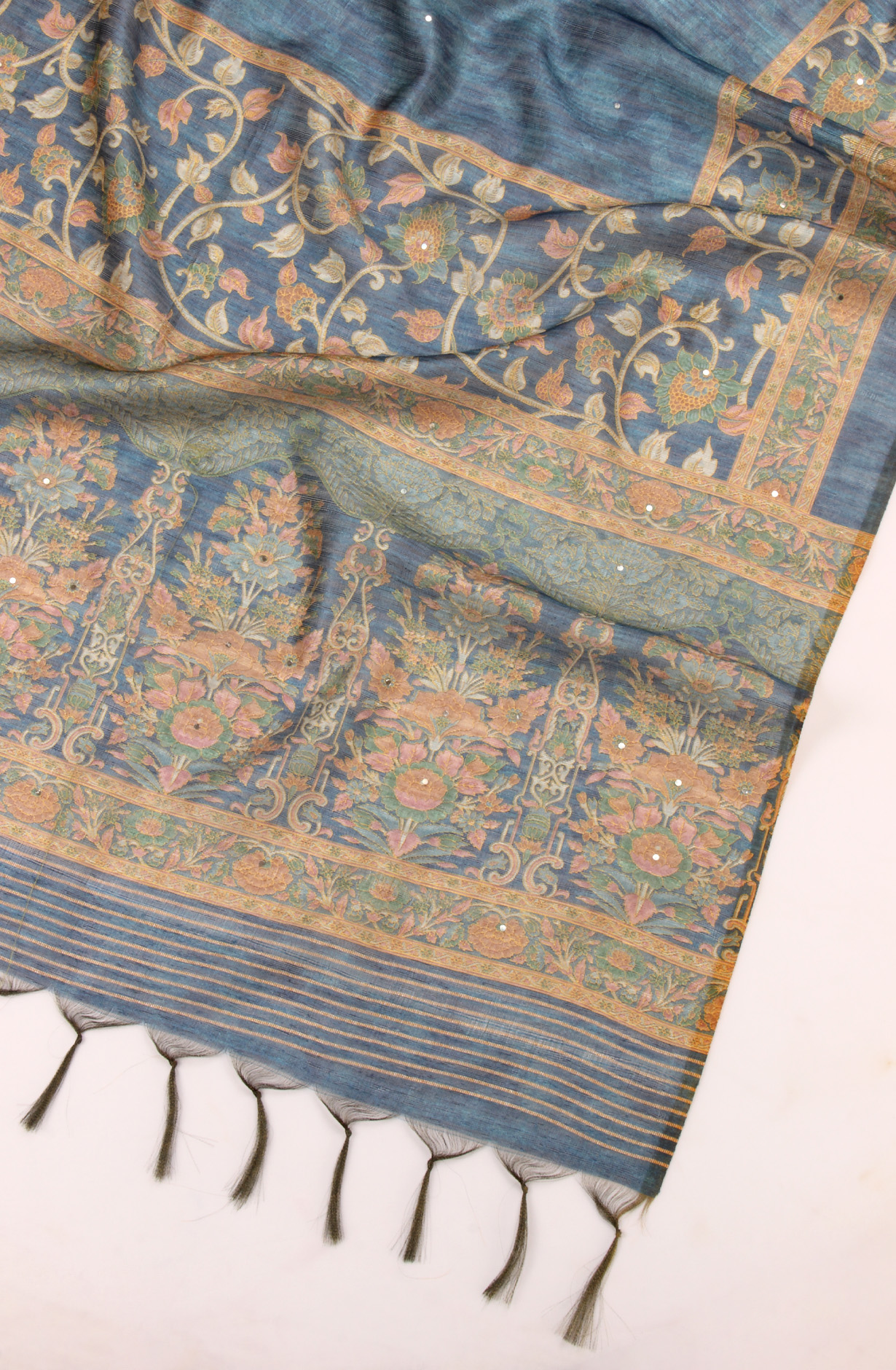 Blue Beautiful Chanderi Silk Salwar Kameez with Dupatta - 767-S332-8C