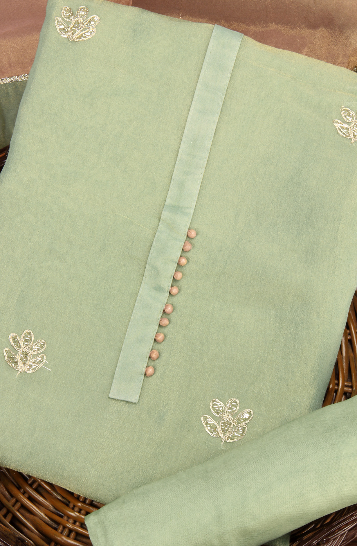 Sea Green Designer Unstitched Uppada Silk Salwar Suit - 797-BBS302A