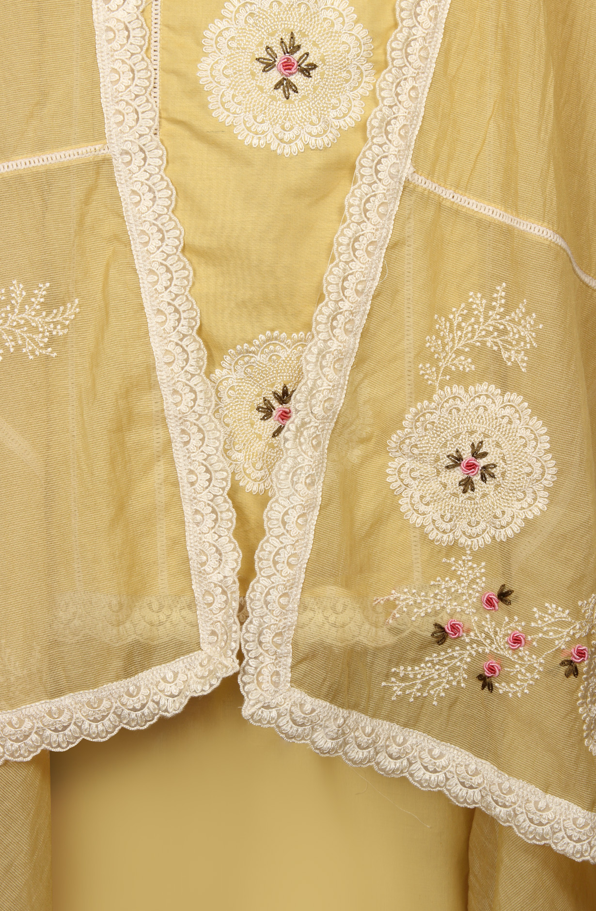 Yellow Cotton Exclusive Beautiful Embroidered Salwar Kameez - 797-CMR594A