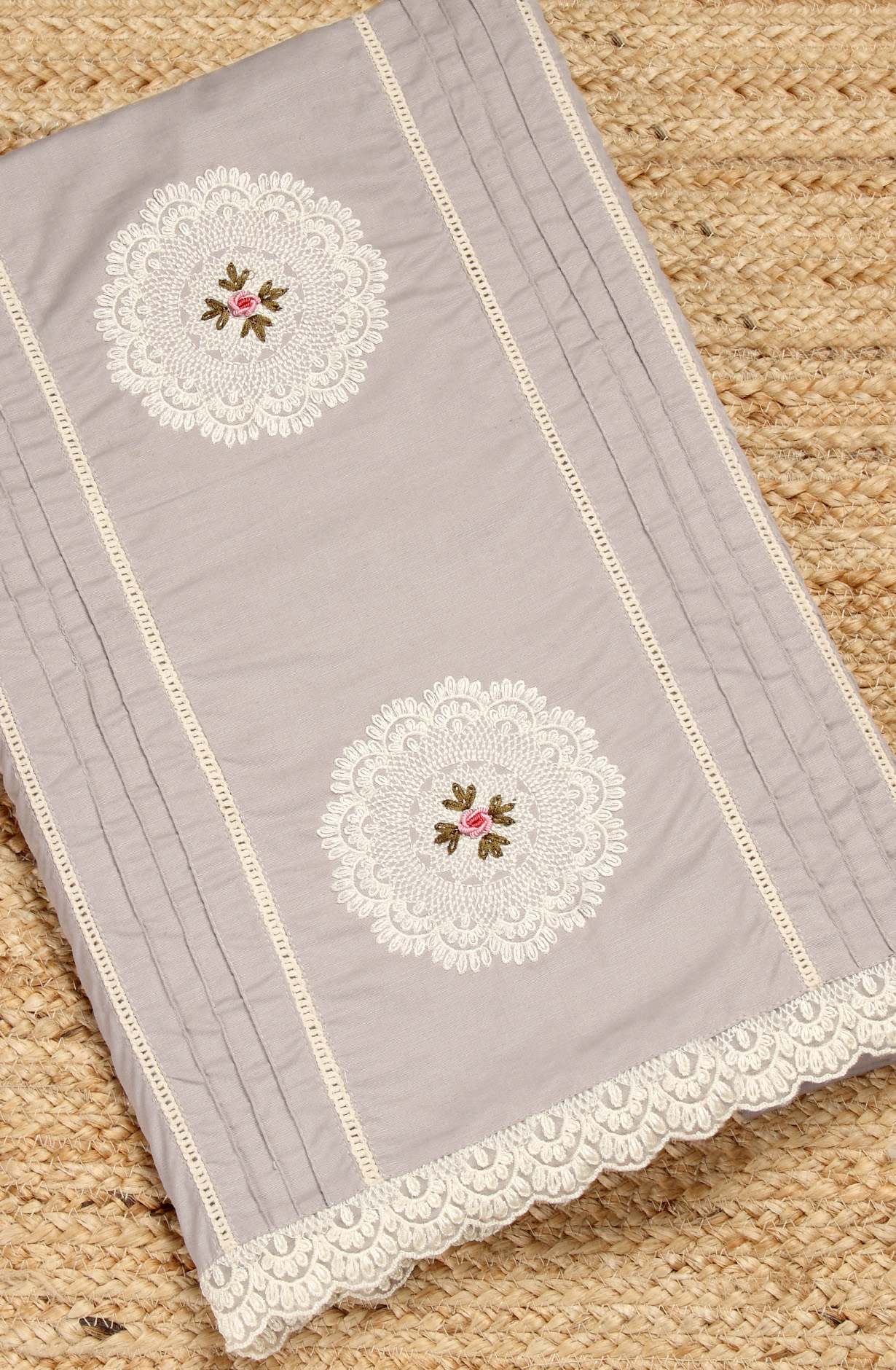 Grey Cotton Exclusive Beautiful Embroidered Salwar Kameez - 797-CMR594B