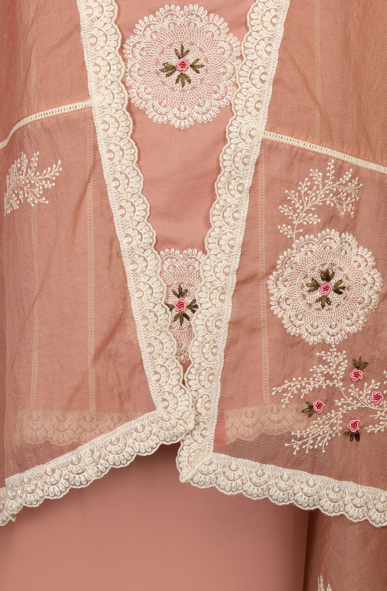 Peach Cotton Exclusive Beautiful Embroidered Salwar Kameez - 797-CMR594C