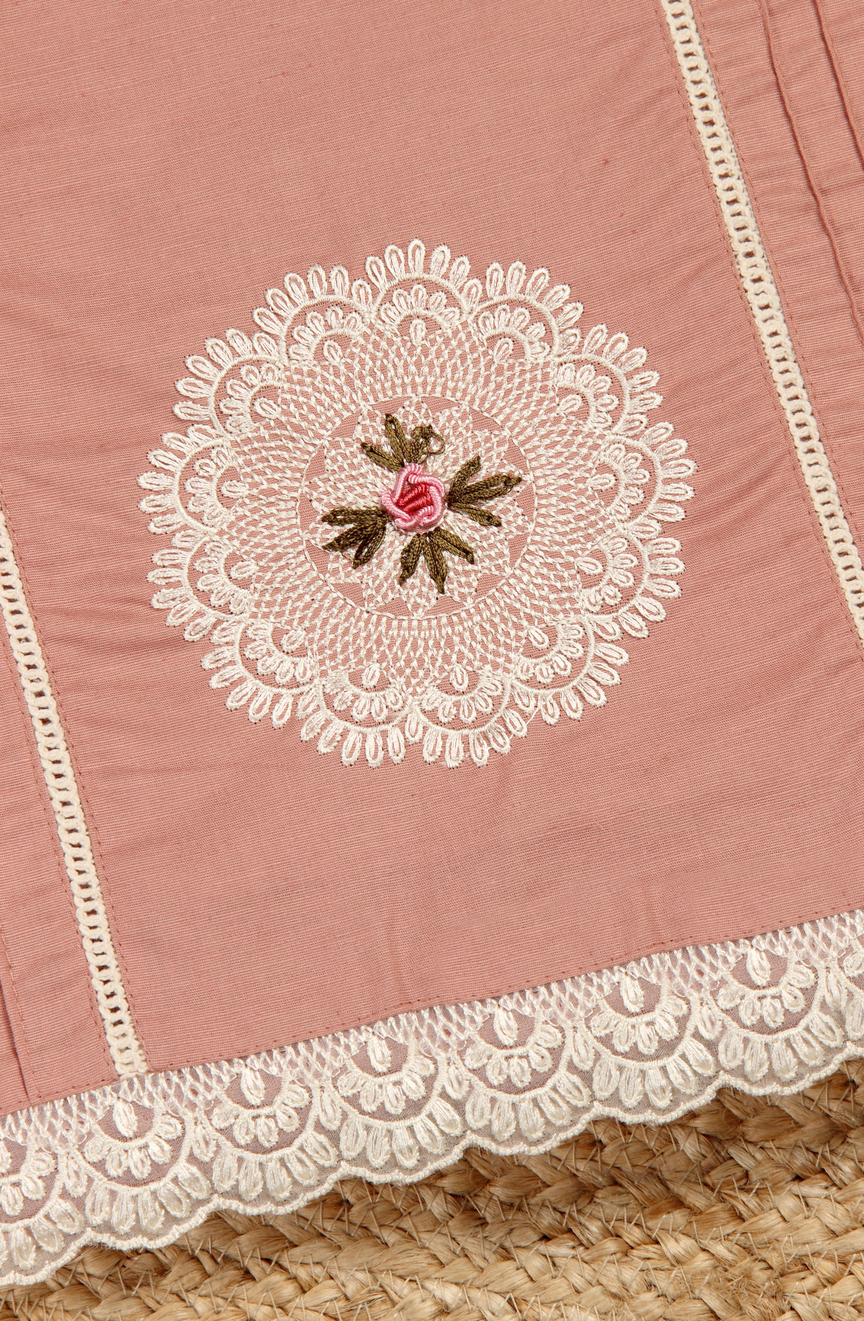 Peach Cotton Exclusive Beautiful Embroidered Salwar Kameez - 797-CMR594C