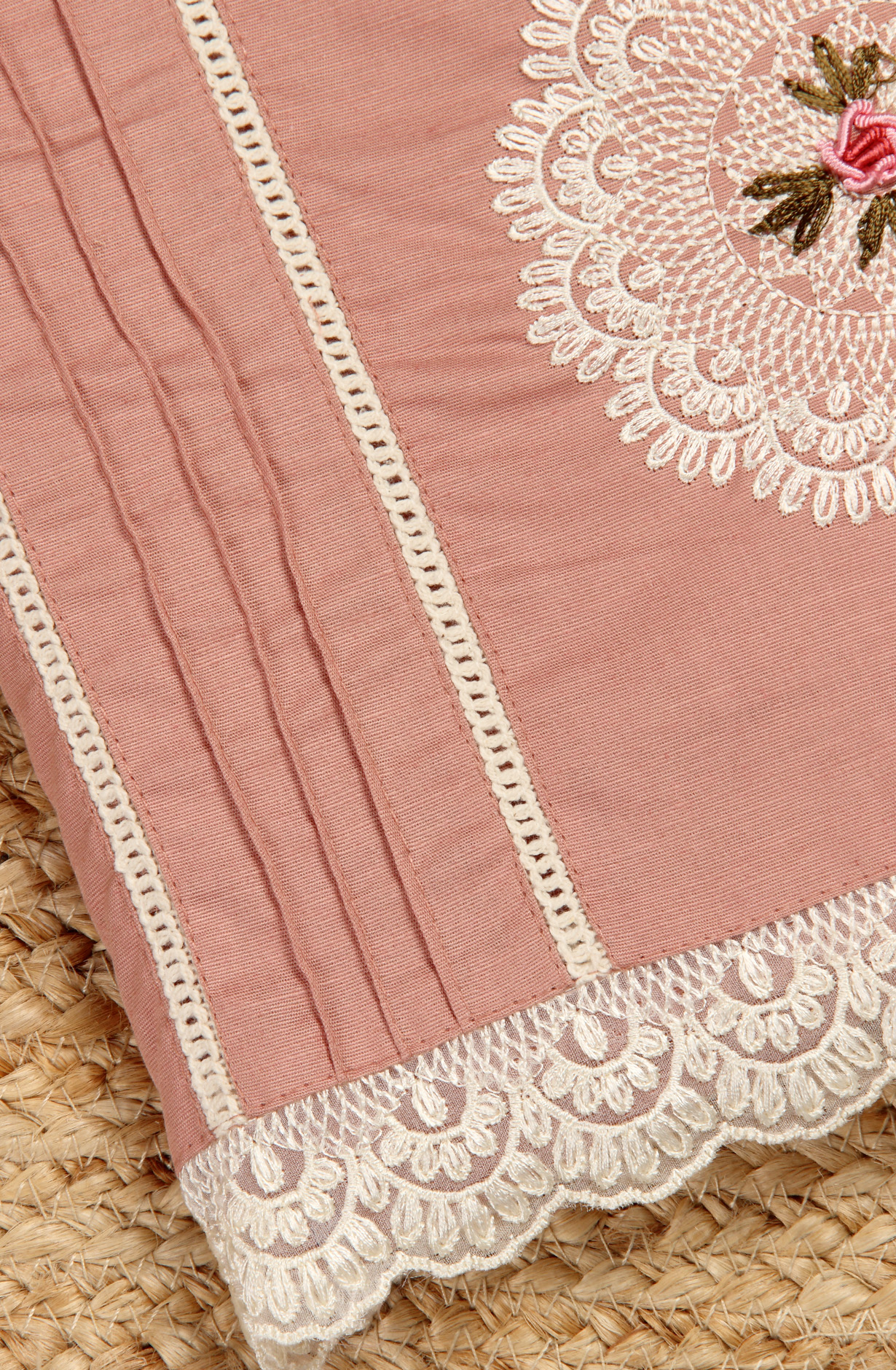 Peach Cotton Exclusive Beautiful Embroidered Salwar Kameez - 797-CMR594C