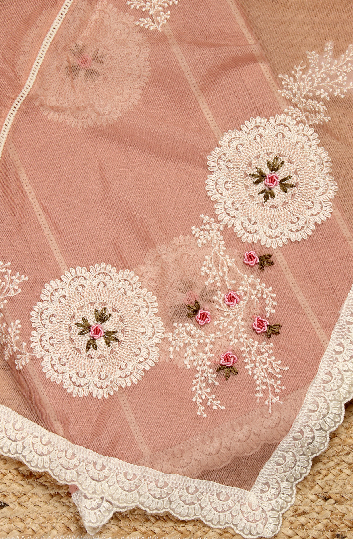 Peach Cotton Exclusive Beautiful Embroidered Salwar Kameez - 797-CMR594C