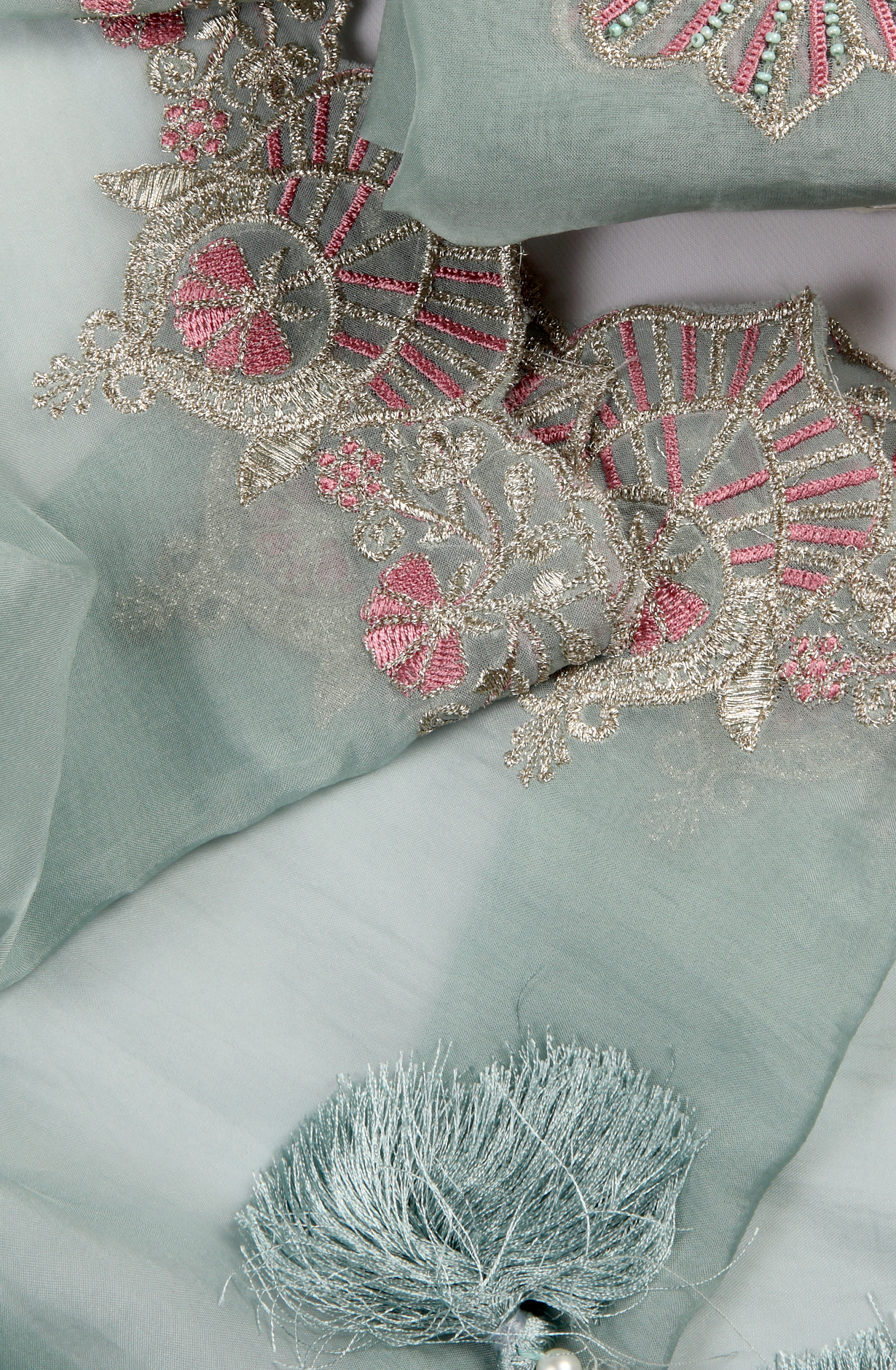 Sea Green Designer Partywear Organza Salwar Suit - 797-CS12505-1A