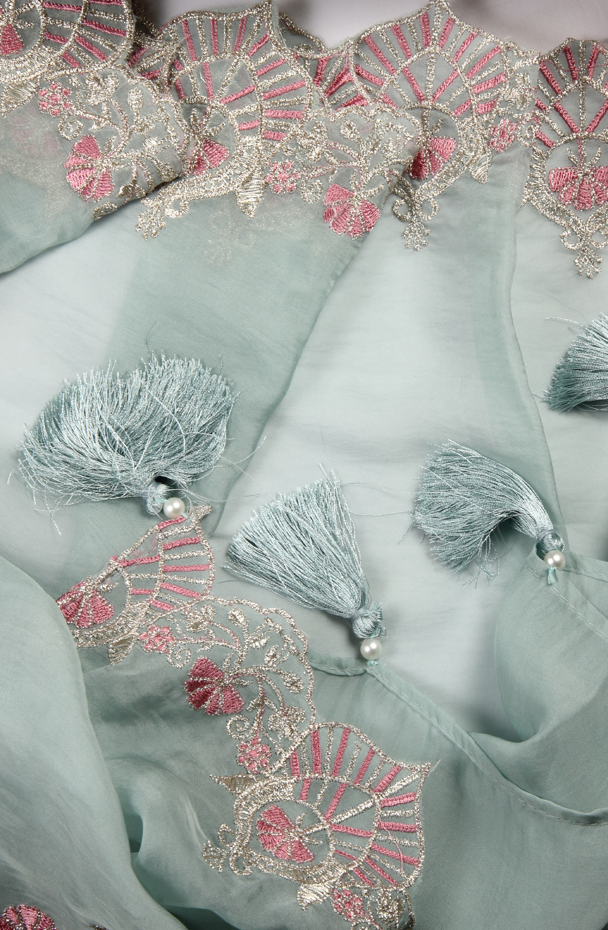 Sea Green Designer Partywear Organza Salwar Suit - 797-CS12505-1A