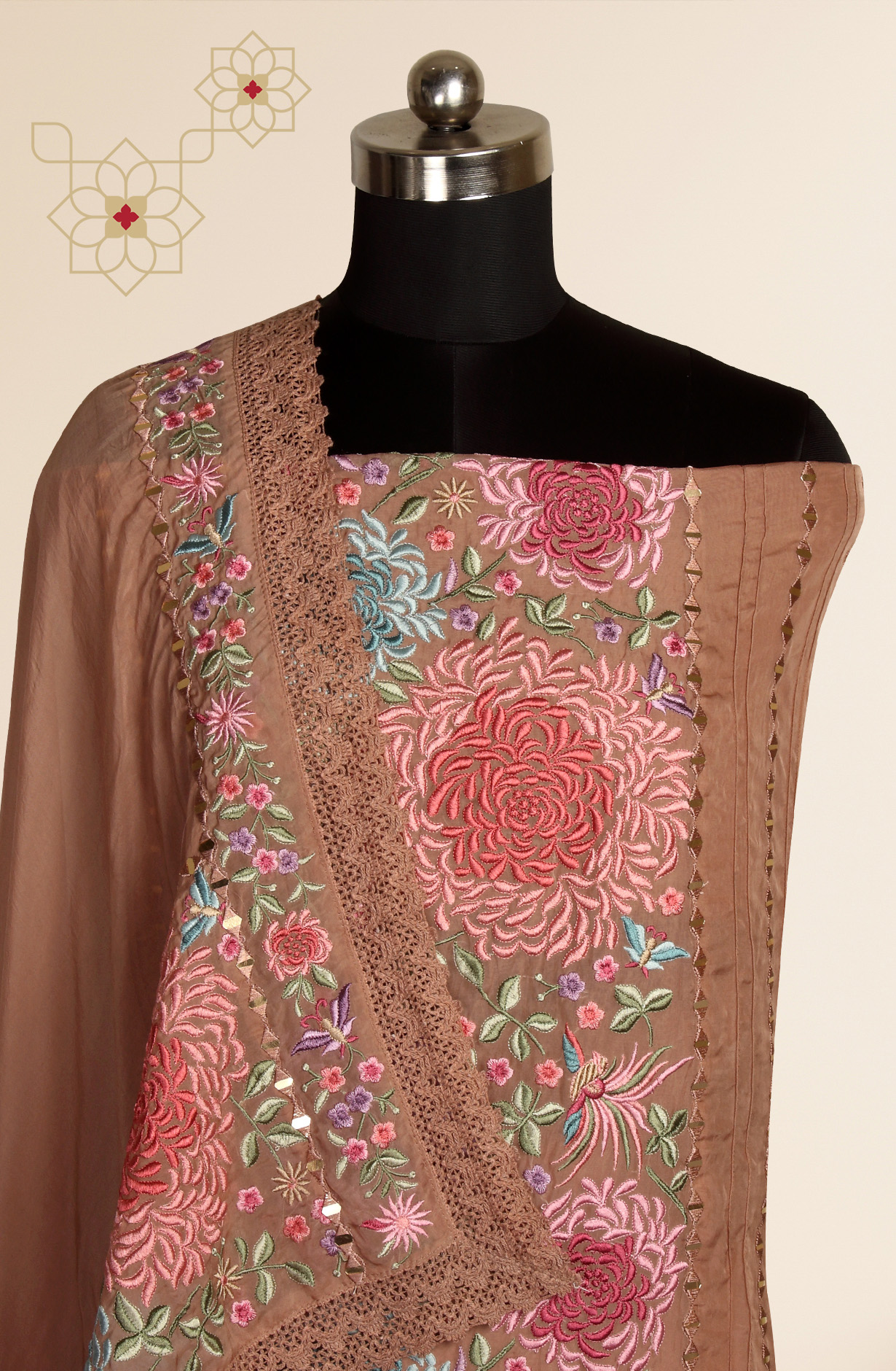 Mauve Organza Designer Partywear Embroidered Salwar Kameez - 797-KSR-SREE-D
