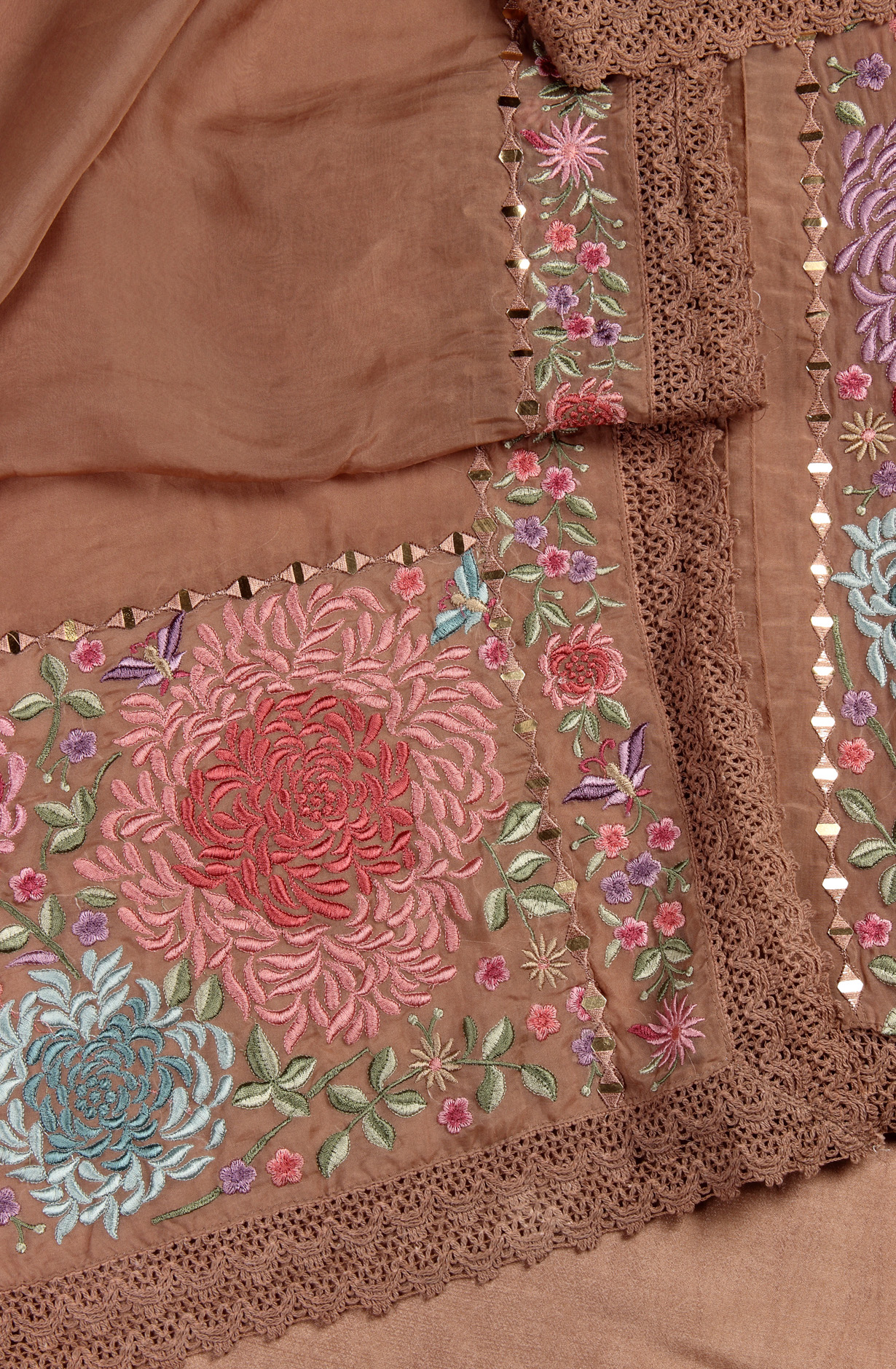 Mauve Organza Designer Partywear Embroidered Salwar Kameez - 797-KSR-SREE-D