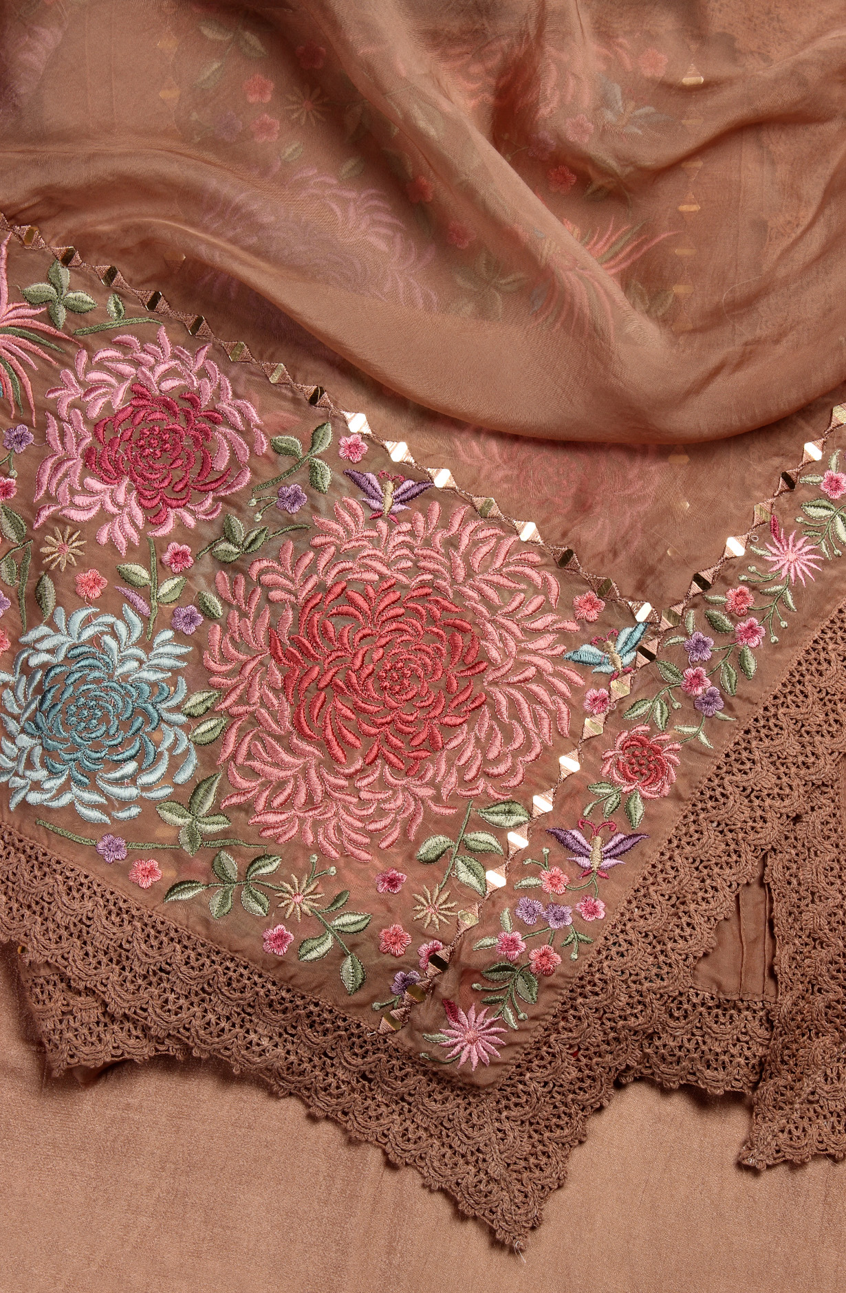 Mauve Organza Designer Partywear Embroidered Salwar Kameez - 797-KSR-SREE-D