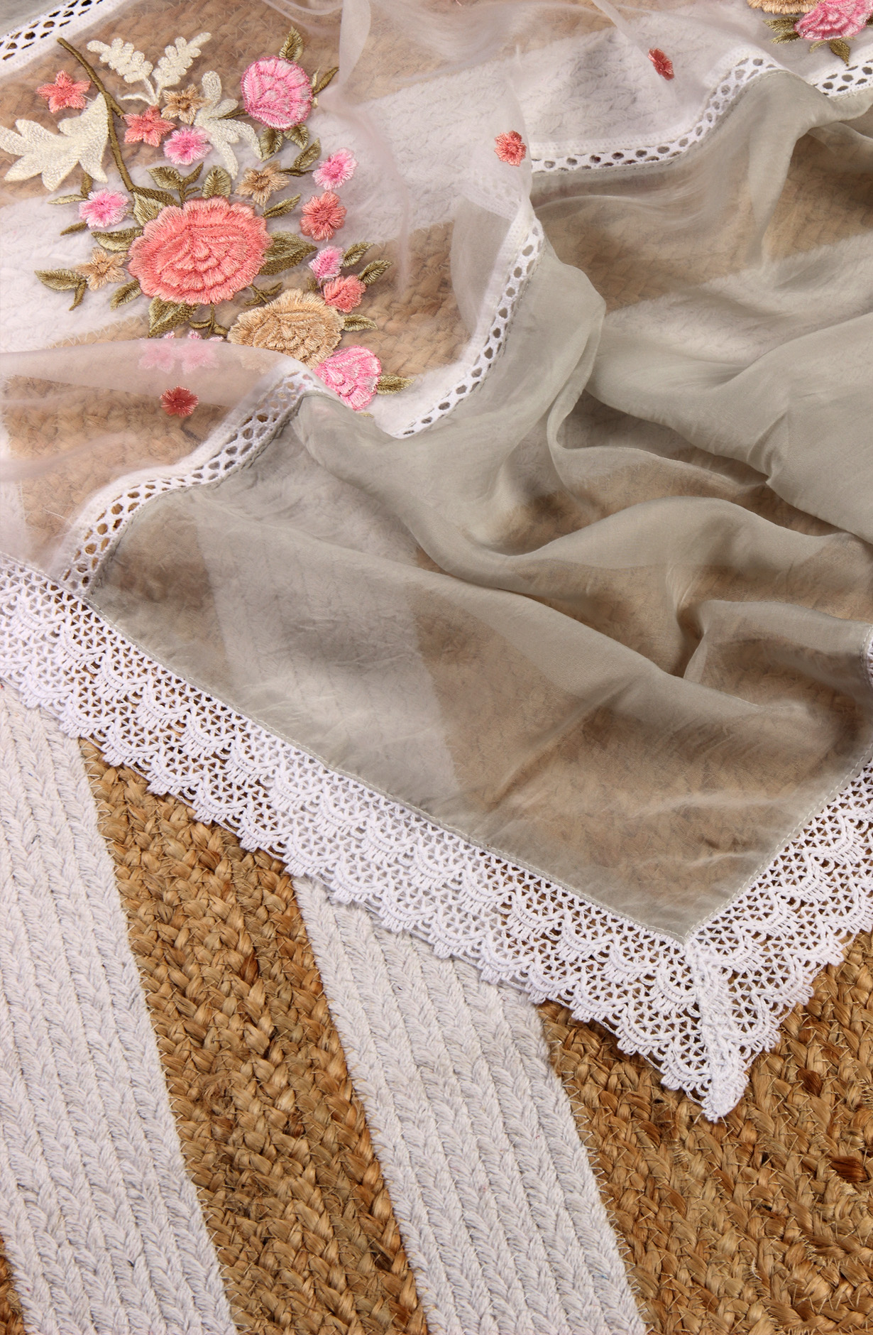 Exclusive Grey Designer Organza Salwar Suit with Dupatta - 797-KSRVL-C