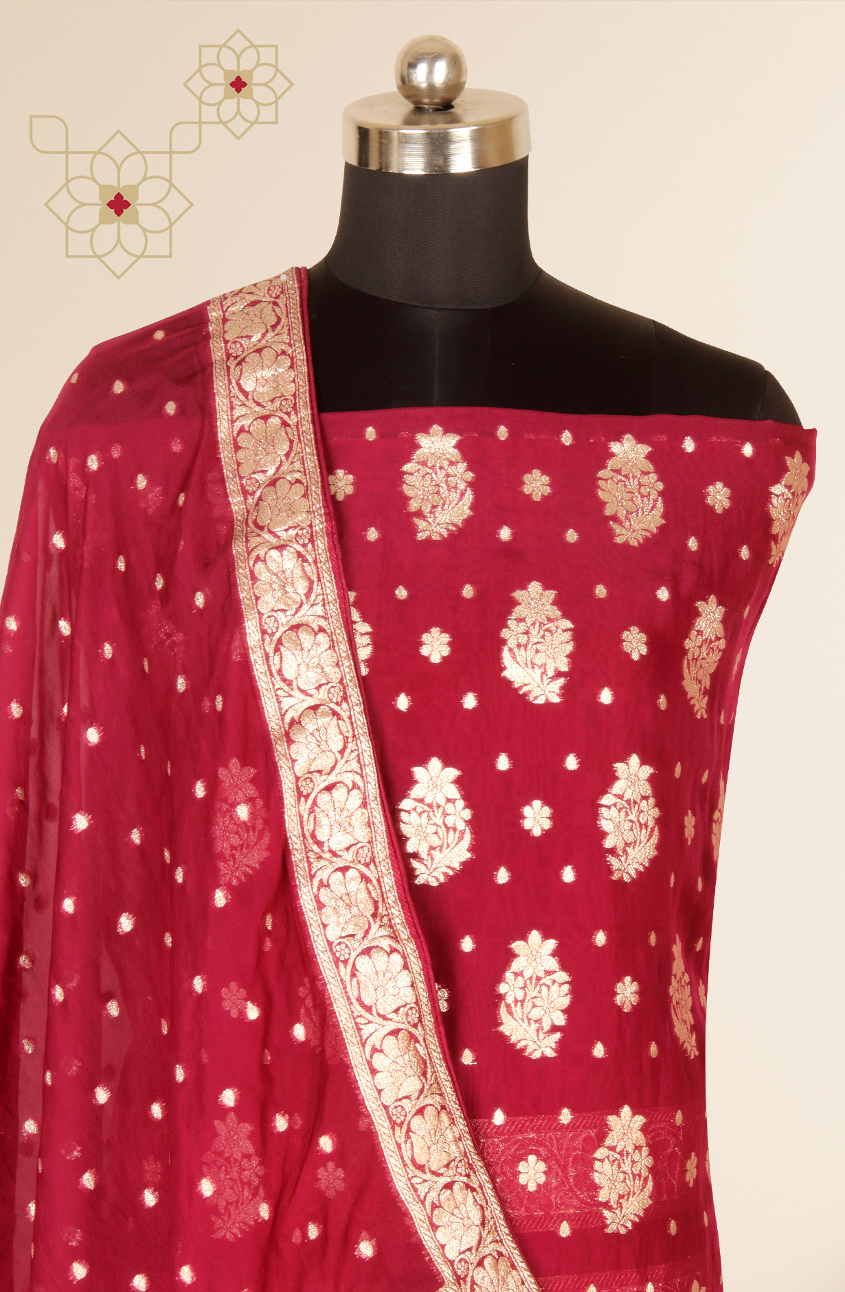 Wine Festive Wear Beautiful Organza Salwar Kameez with Dupatta - 797-SCT-A