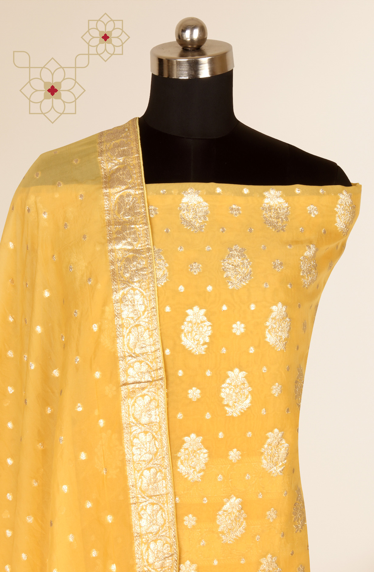 Yellow Festive Wear Beautiful Organza Salwar Kameez with Dupatta - 797-SCT-C