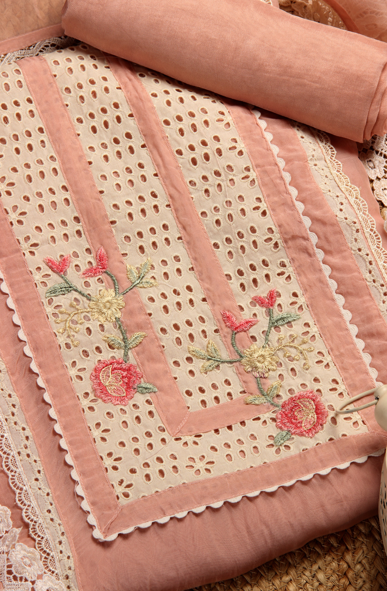 Exclusive Peach Designer Organza Salwar Suit with Dupatta - 797-WEA251-1A