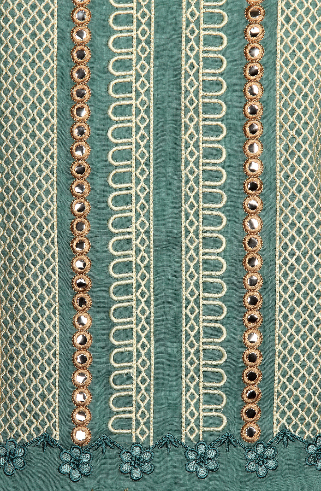 Teal Organza Designer Partywear Embroidered Salwar Kameez - 797-WER8A