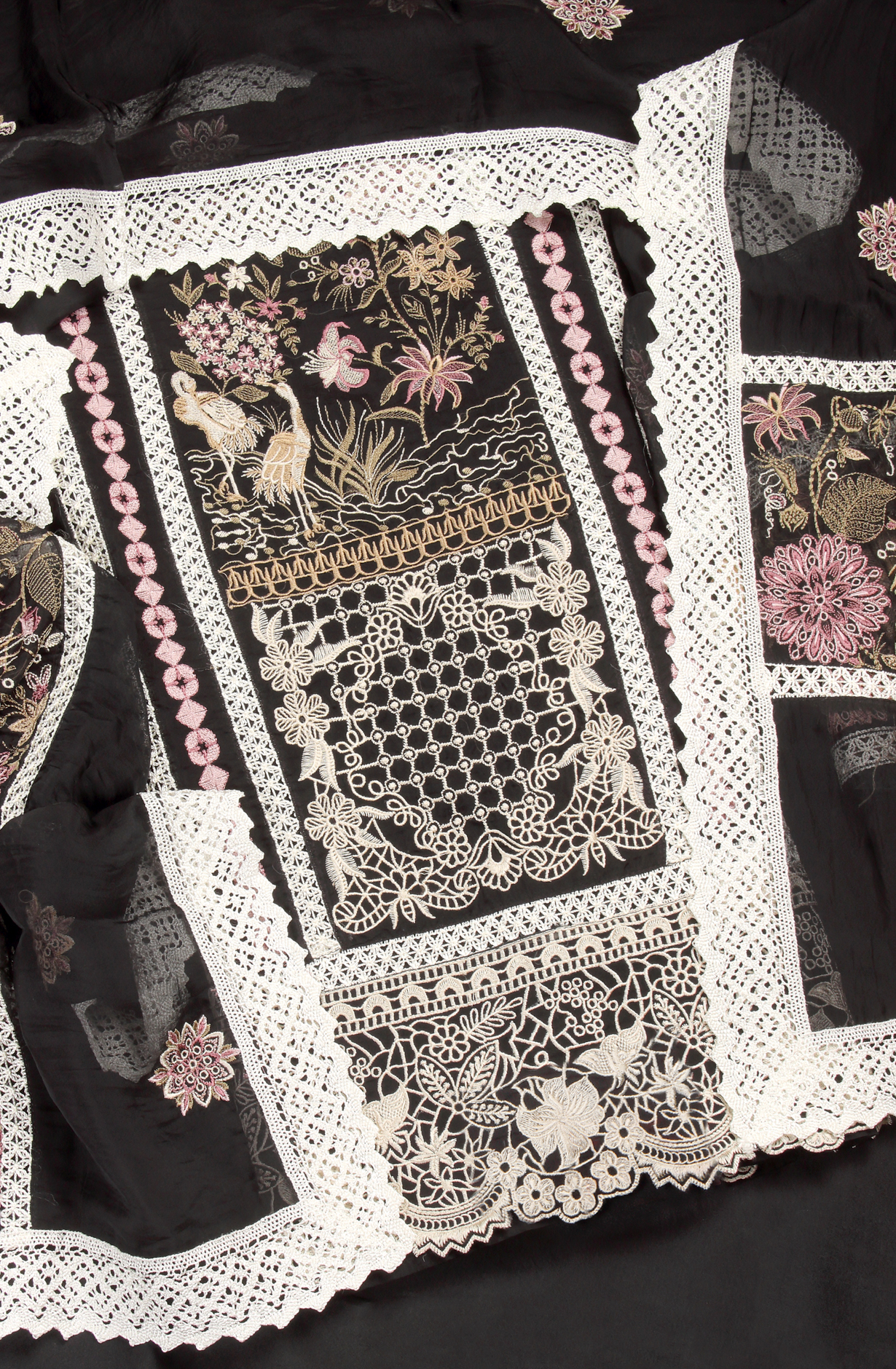 Black Organza Designer Partywear Embroidered Salwar Kameez - 797-WER9A