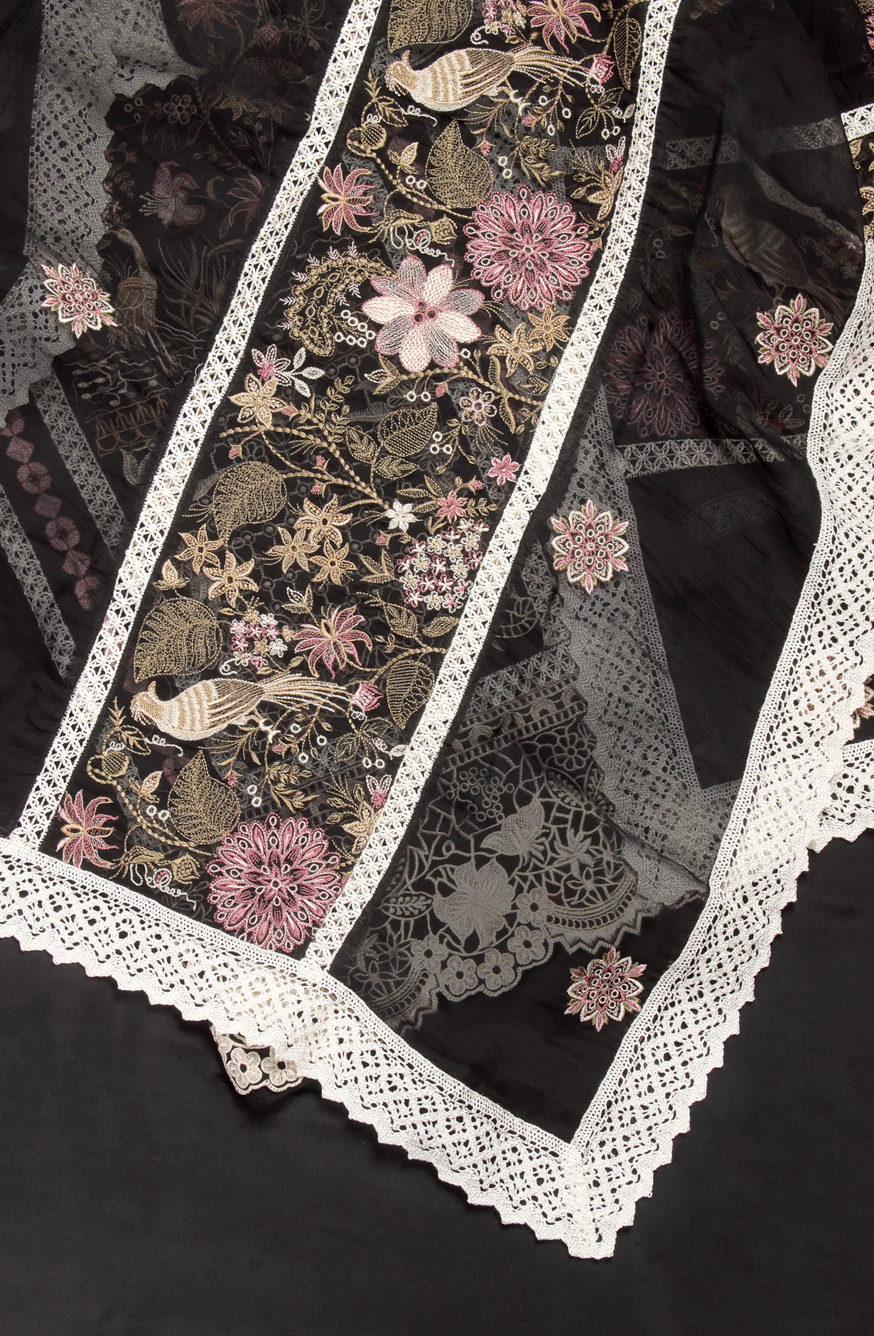 Black Organza Designer Partywear Embroidered Salwar Kameez - 797-WER9A