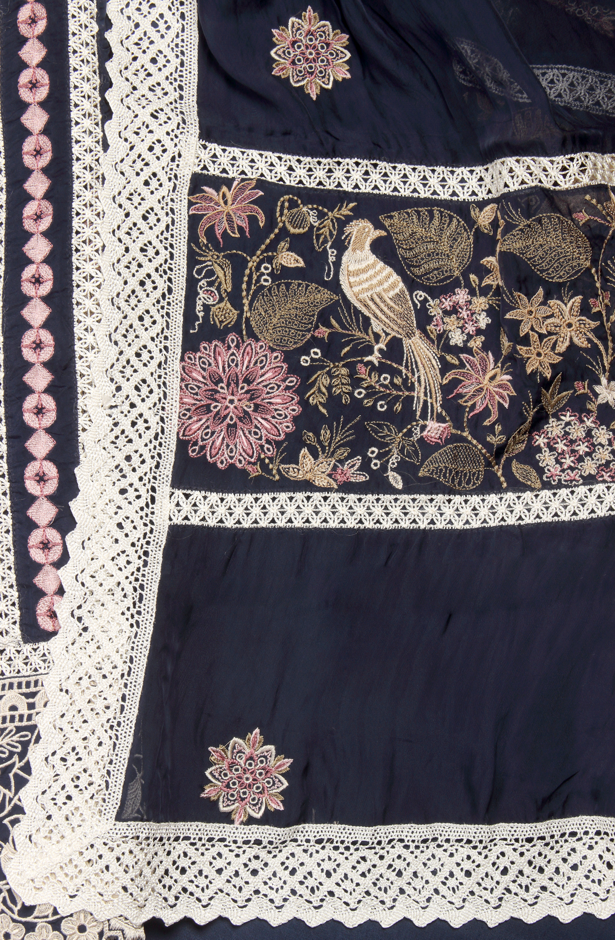 Blue Organza Designer Partywear Embroidered Salwar Kameez - 797-WER9B