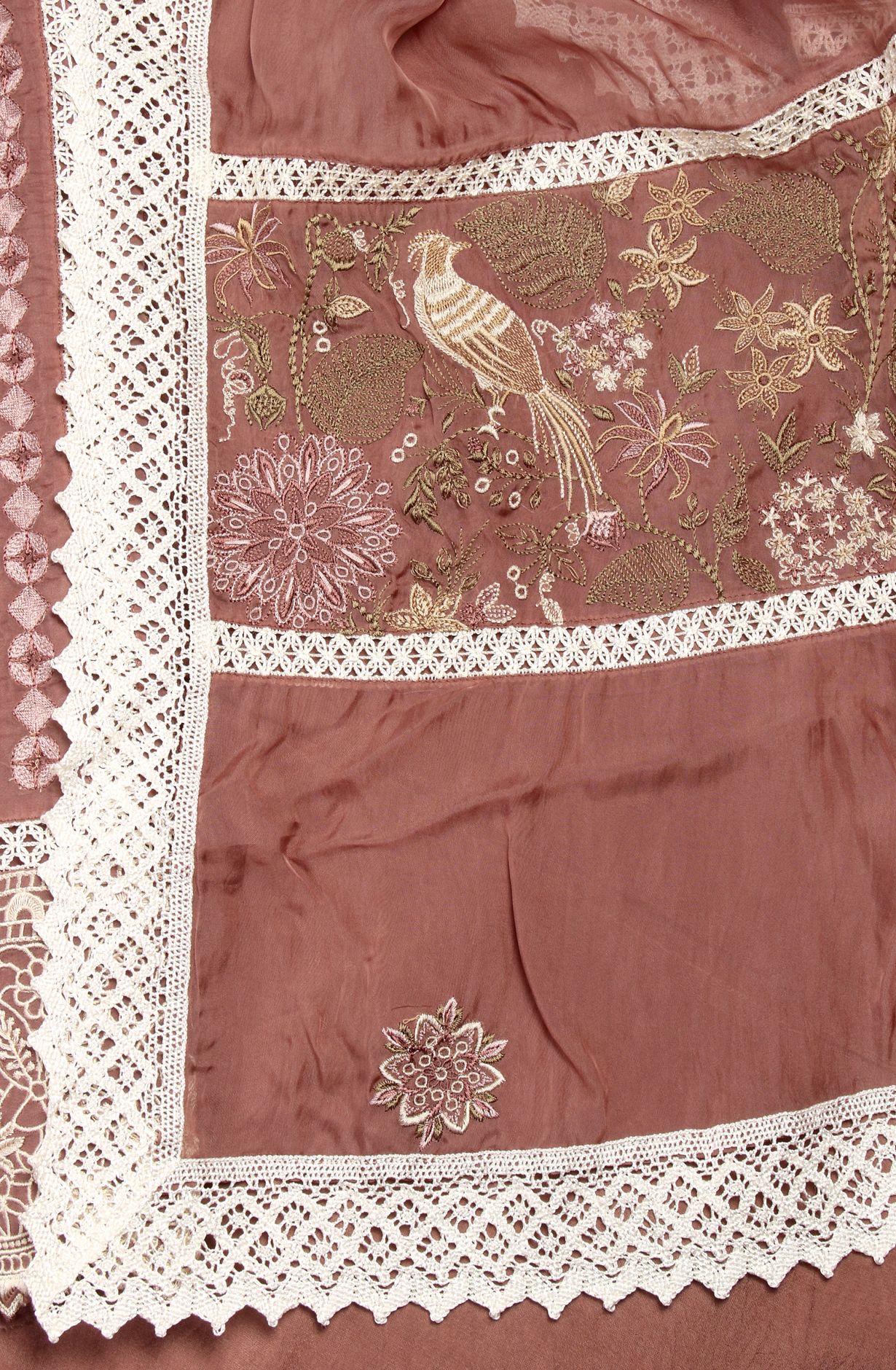 Mauve Organza Designer Partywear Embroidered Salwar Kameez - 797-WER9C