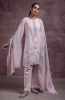Pink pure cotton linen  embroidered beautiful Suit Set with Dupatta - ALANT168C