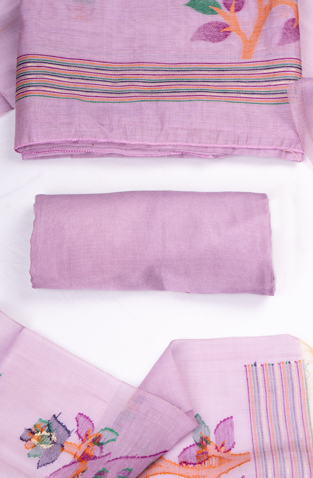 Purple Chanderi Suit set with Beautiful Dupatta - 811-LVCT8494C