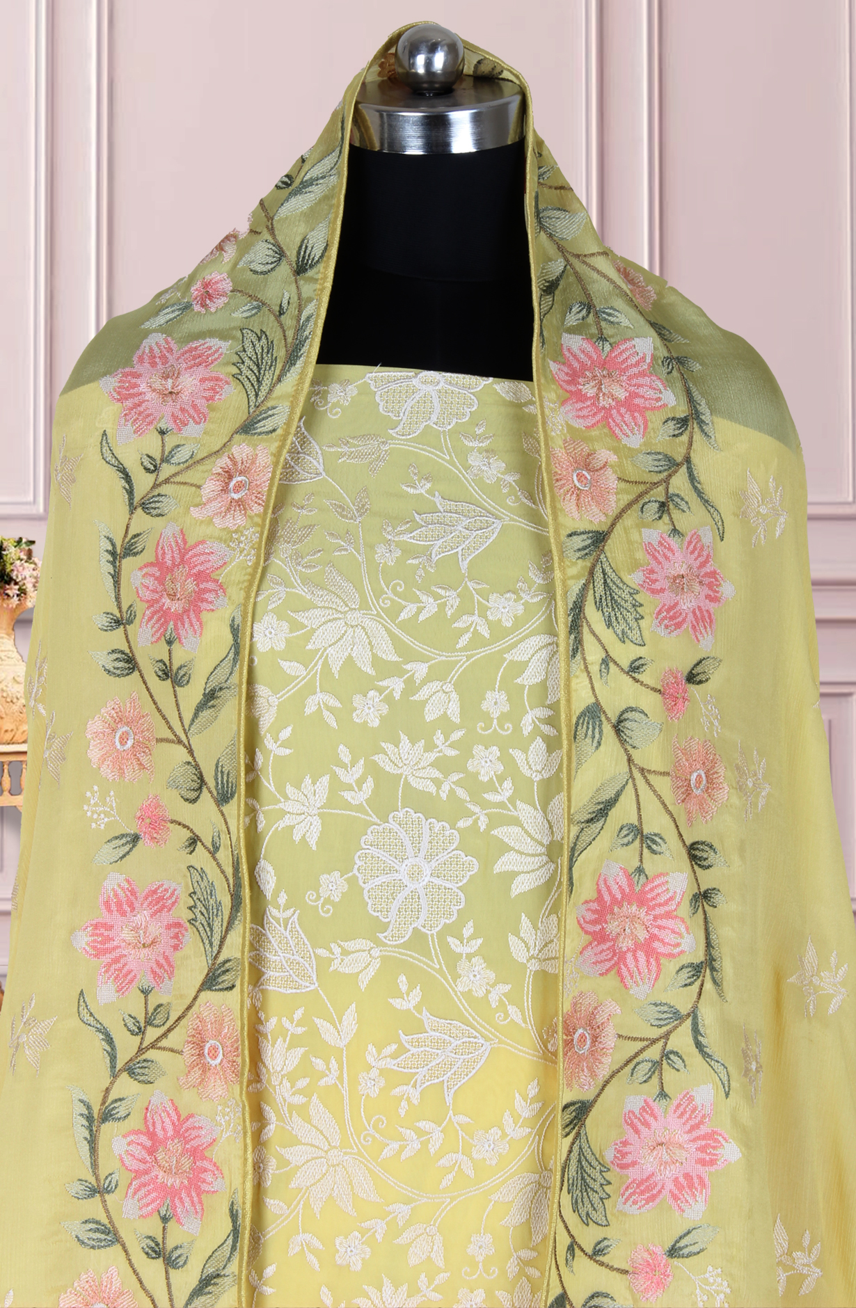 Yellow Partywear Georgette Embroidered Salwar Kameez - 811-S151-1631BB