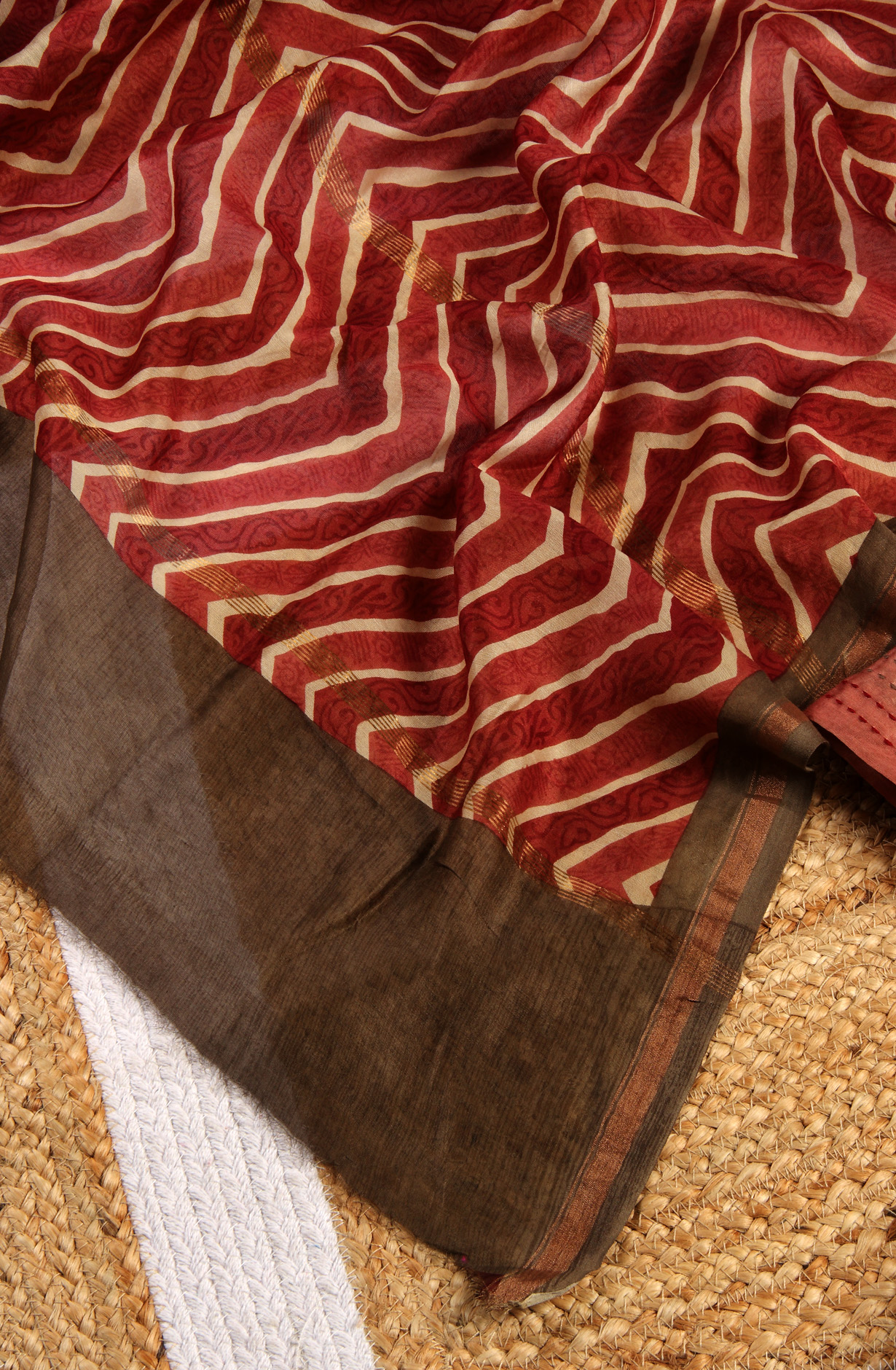 Multi-coloured Chanderi Unstitched Salwar Kameez - 811-US3715-4A